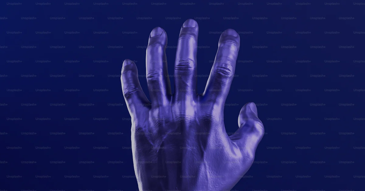 Translucent Purple Hand A purple hand sticking out of a marble container photo – Hand Image on ...