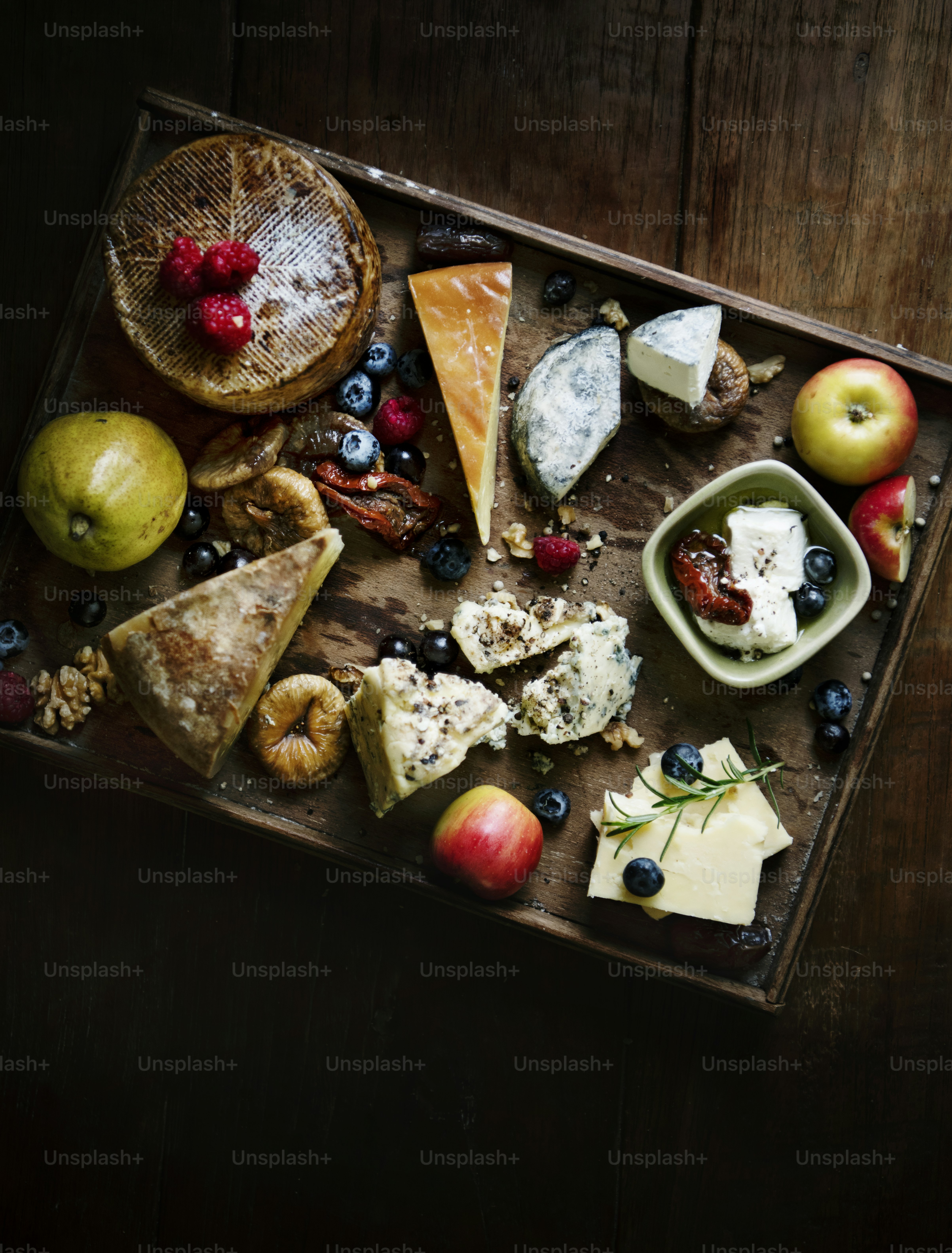 Idea de receta de fotografía de comida de plato de queso
