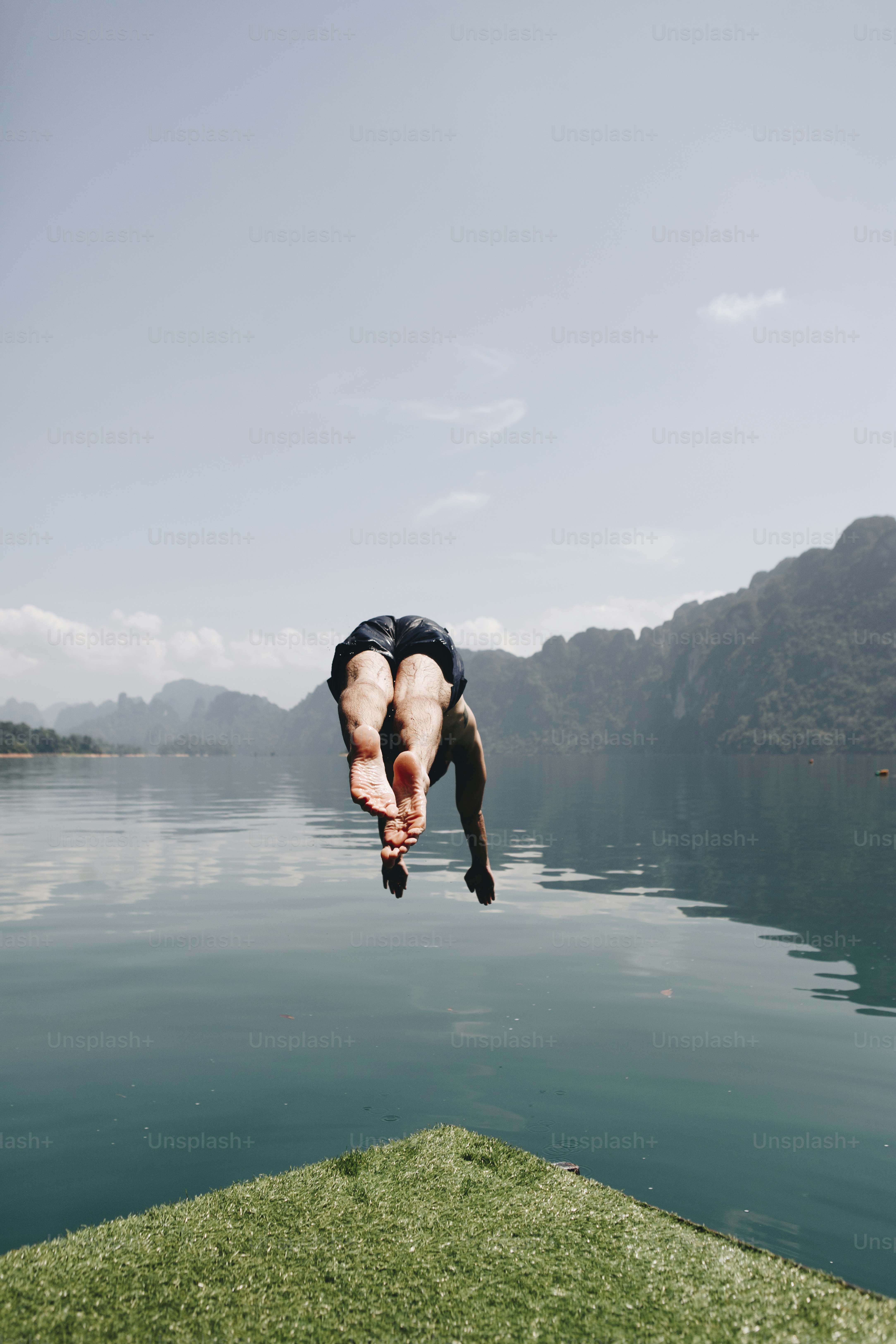 Man diving into the water