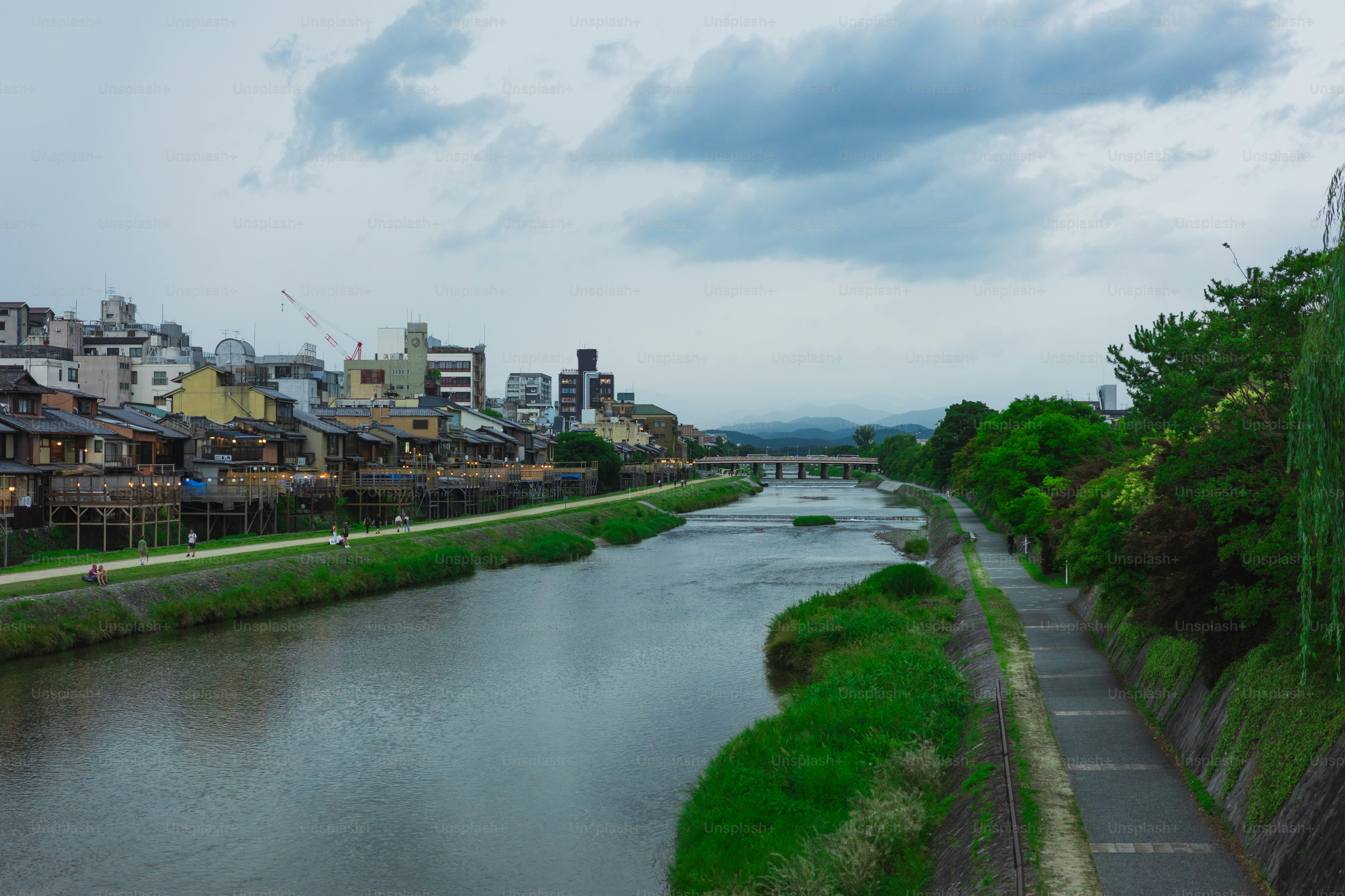Ein Fluss, der durch eine üppig grüne Landschaft fließt