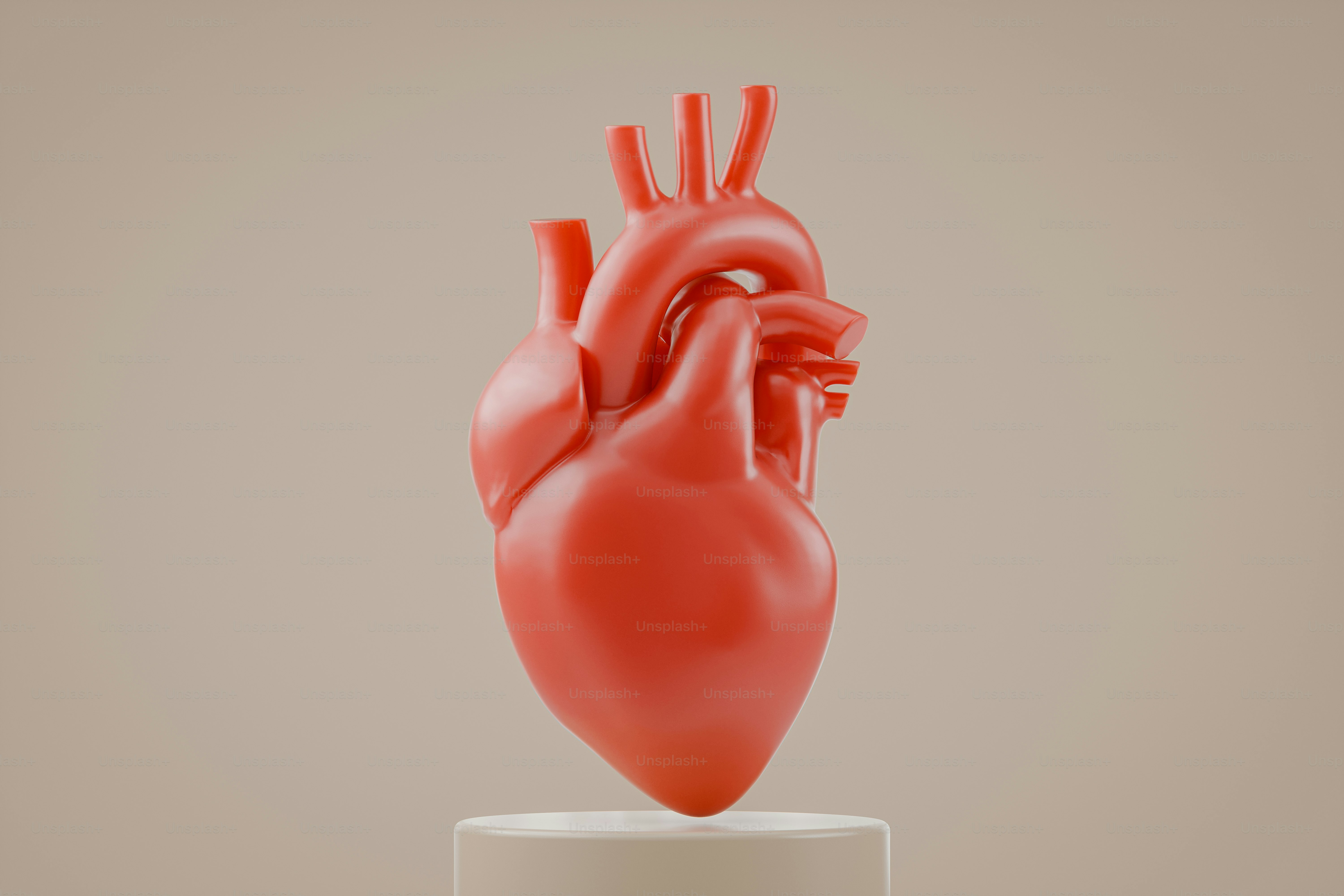 Creative visualization of the human heart. 3D render.