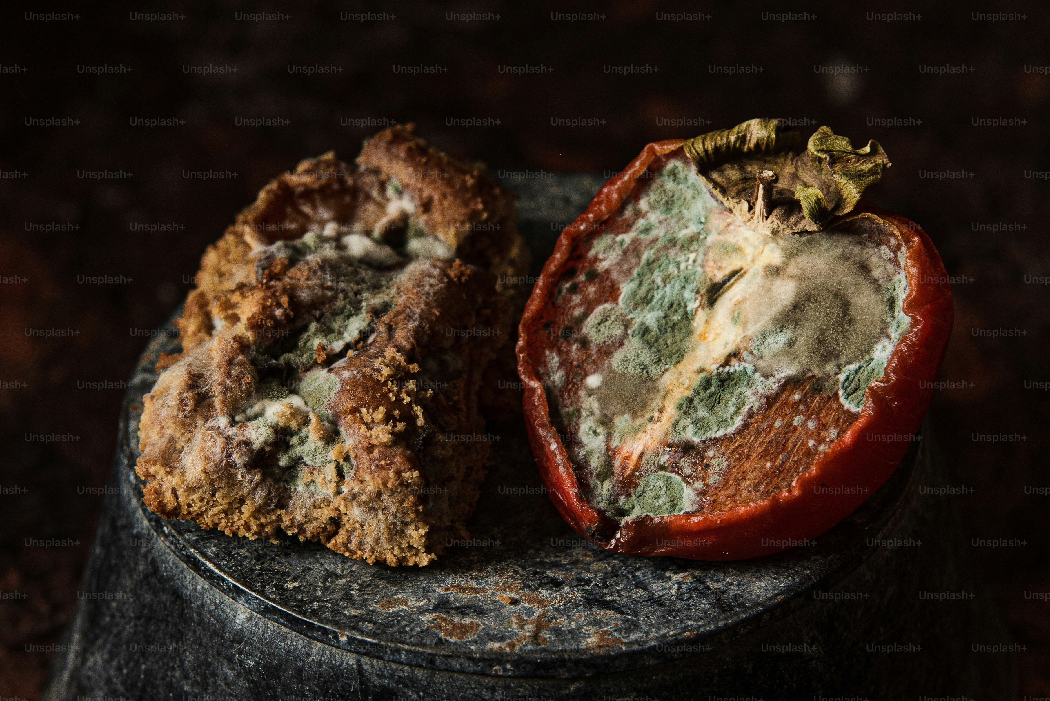 A close up of food on a plate on a table