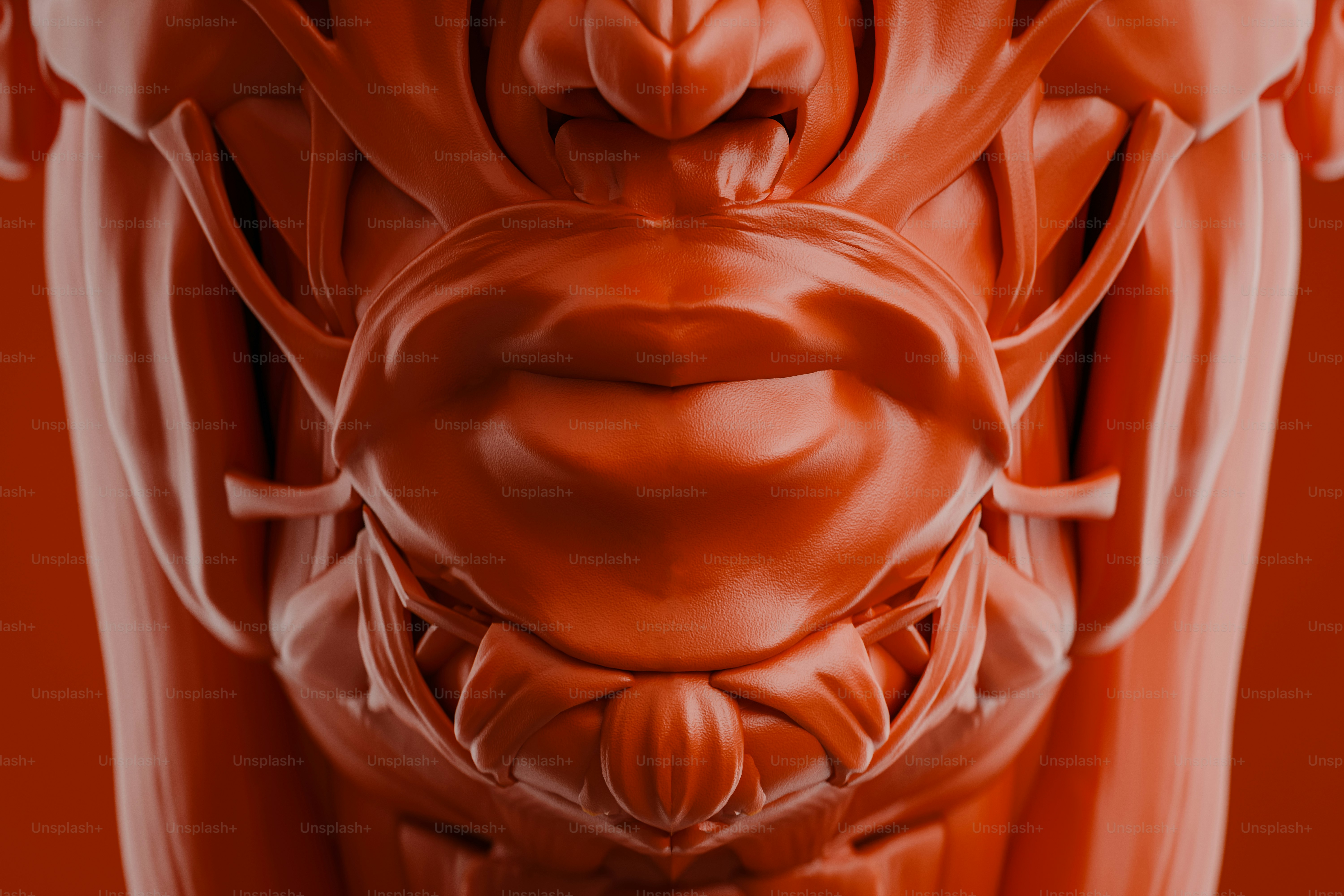 女性の胴体の彫刻のクローズアップ