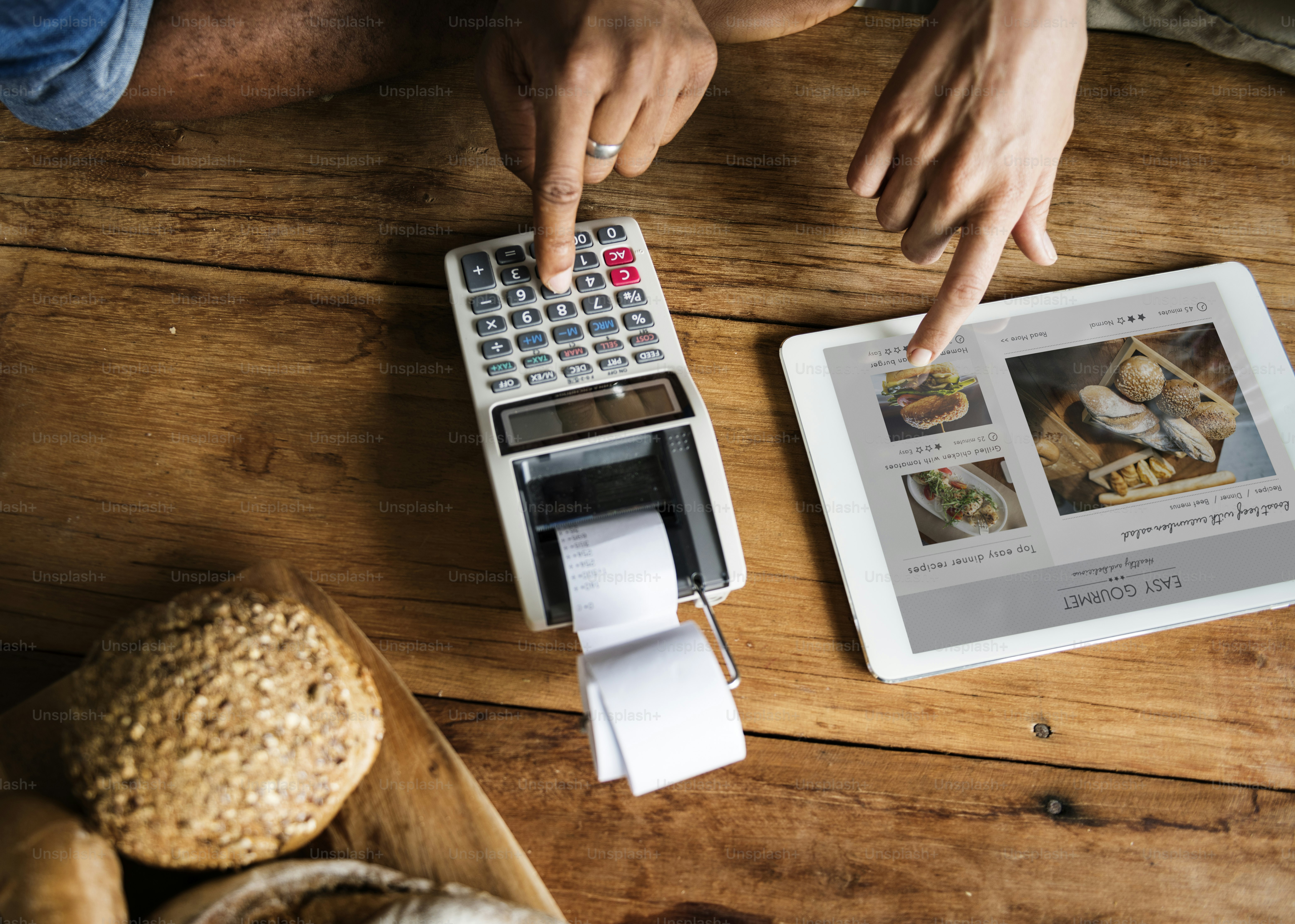 Men Checking Stock of Pastry in Bakery Shop