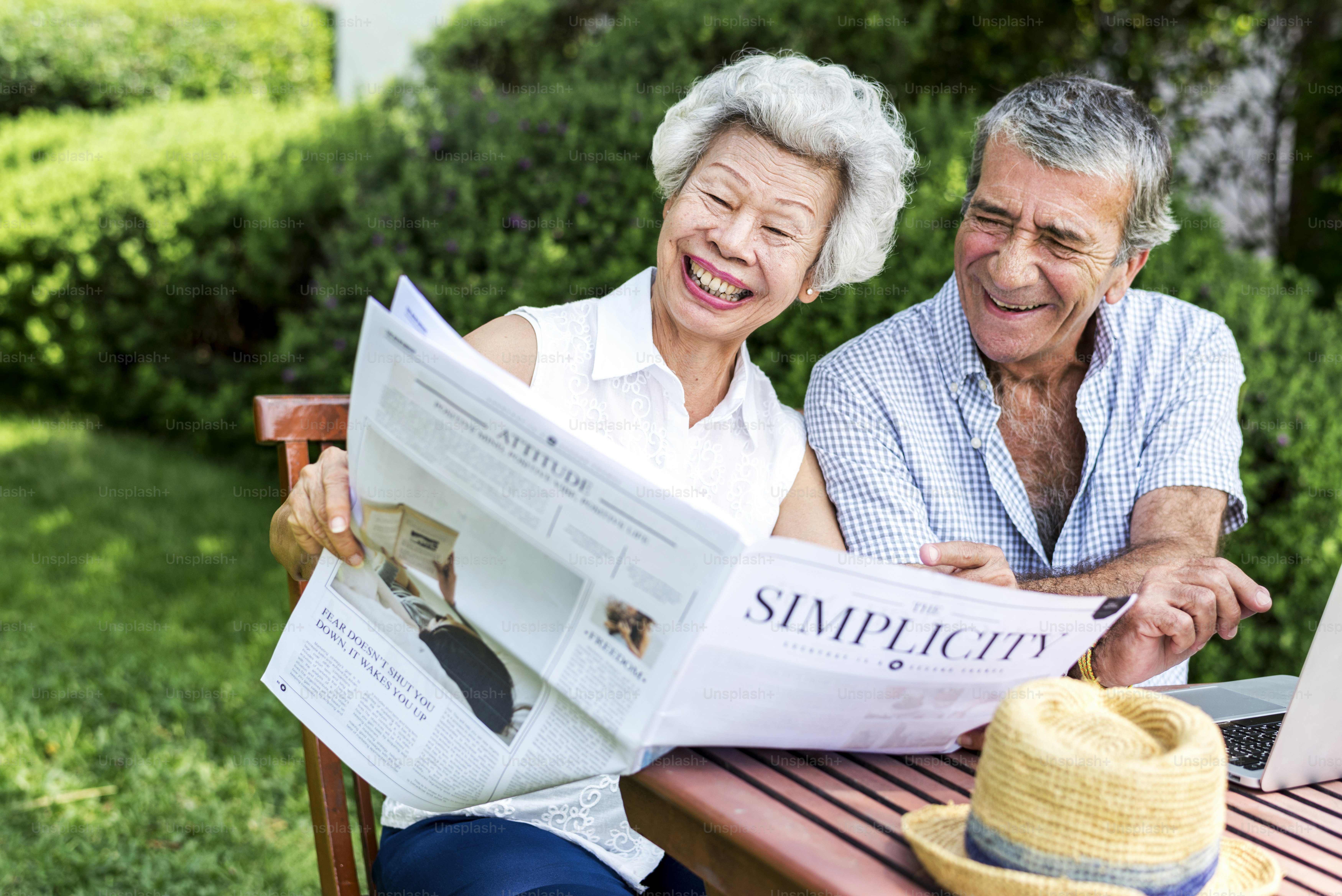 Senior couple on vacation