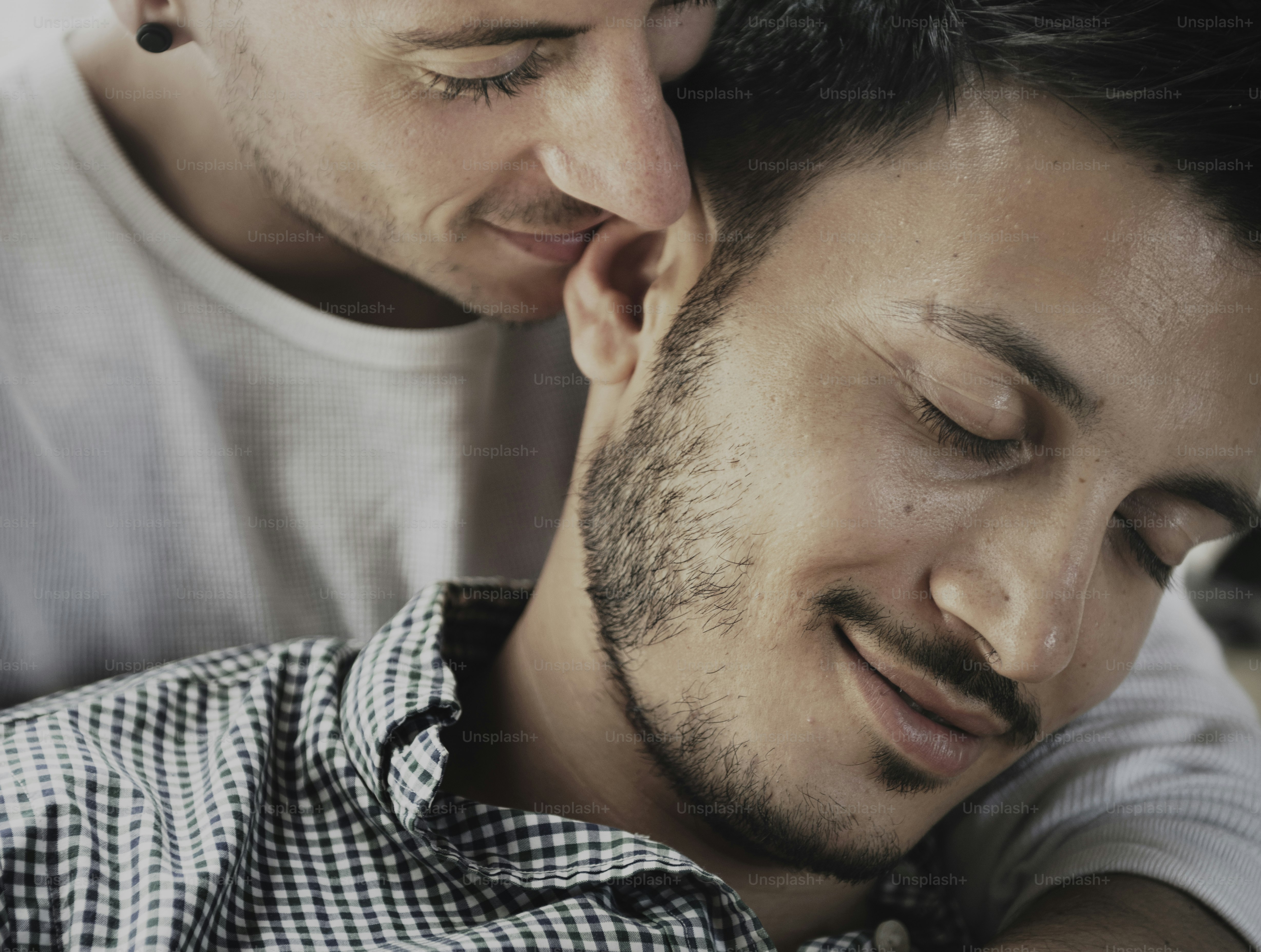 Gay Couple Love Home Concept