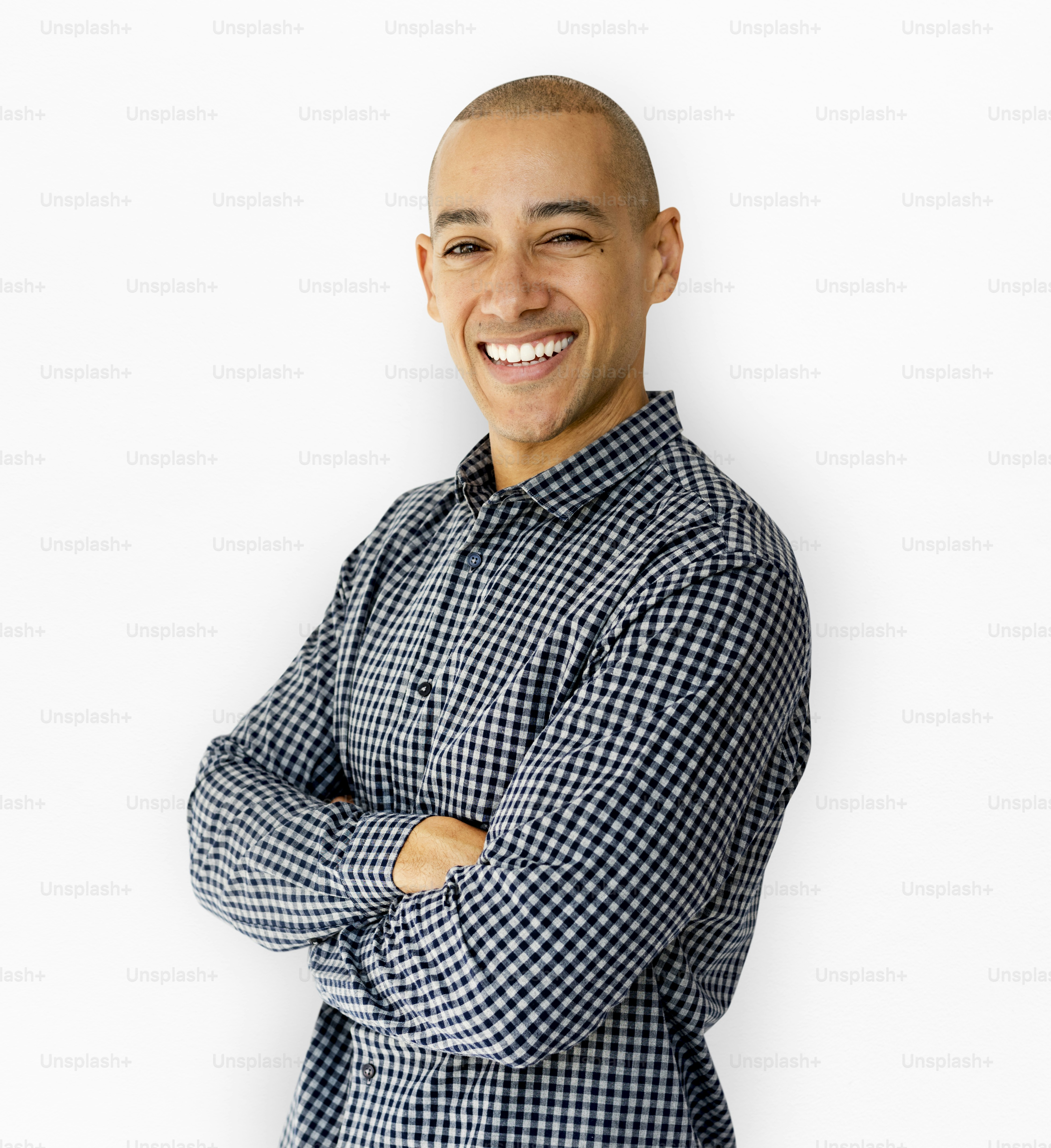 A man is smiling in a shoot