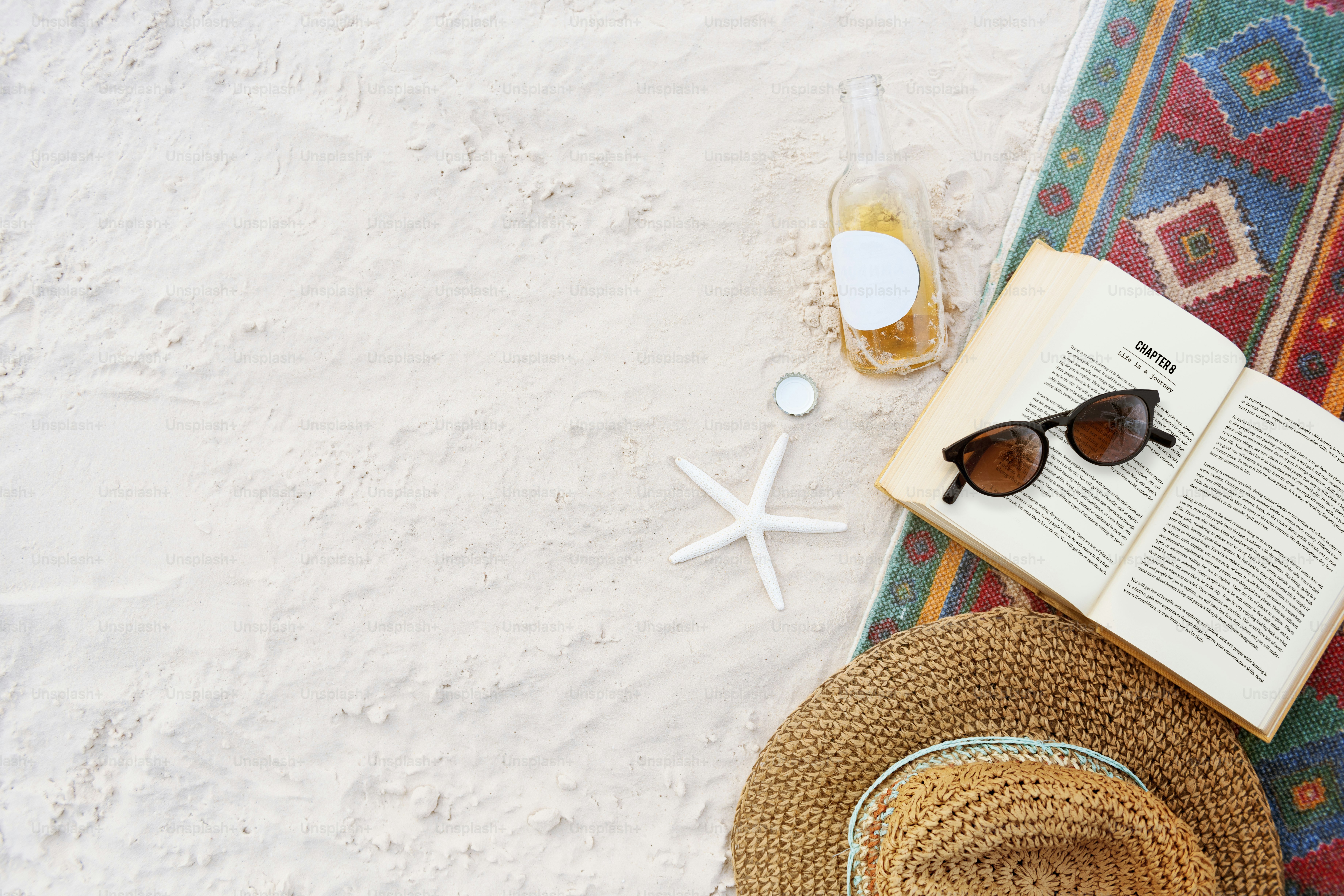 Beach Summer Holiday Vacation Book Leisure Relaxation Concept