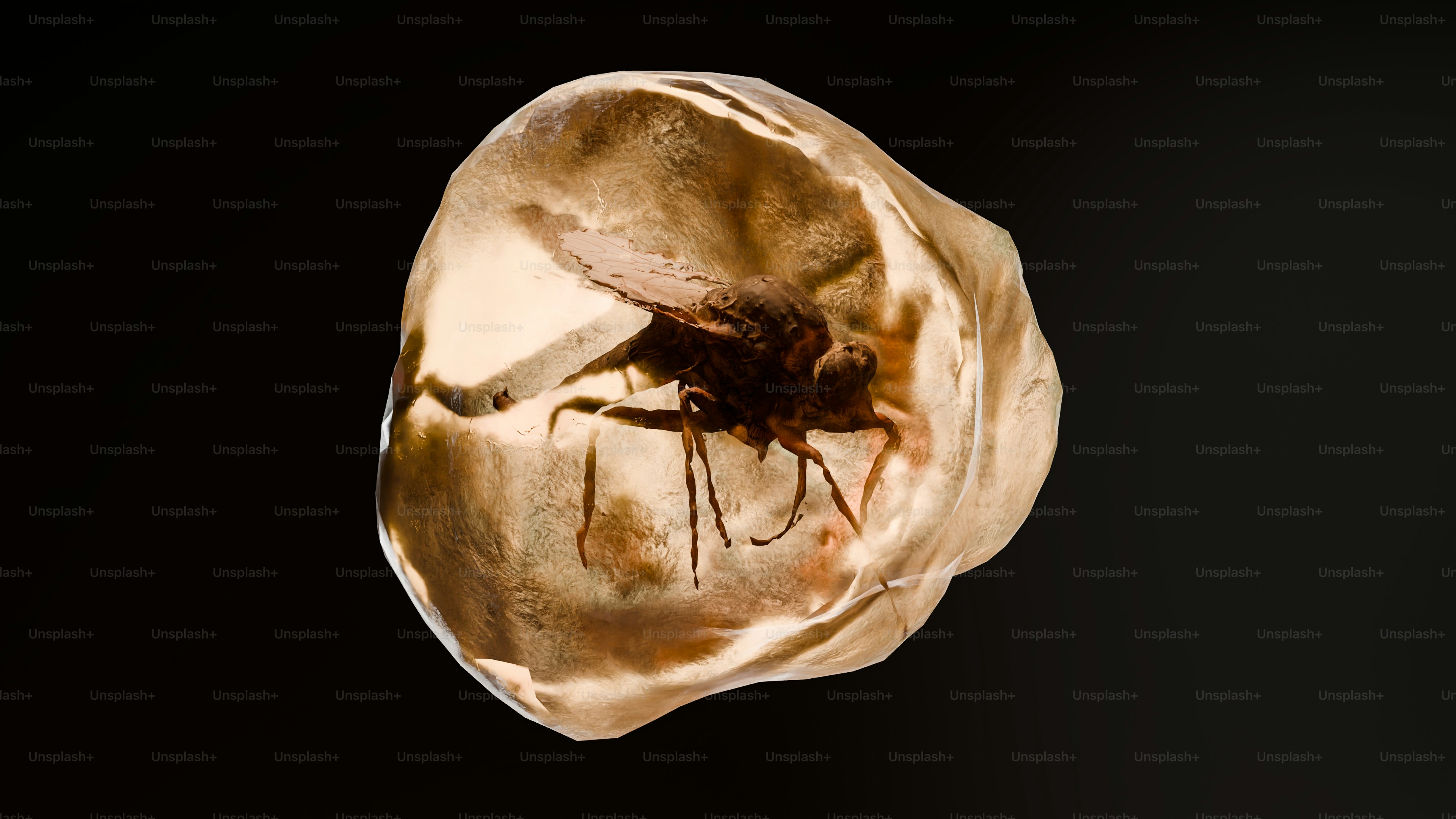 A bug crawling inside of a flower on a black background photo – Animals ...