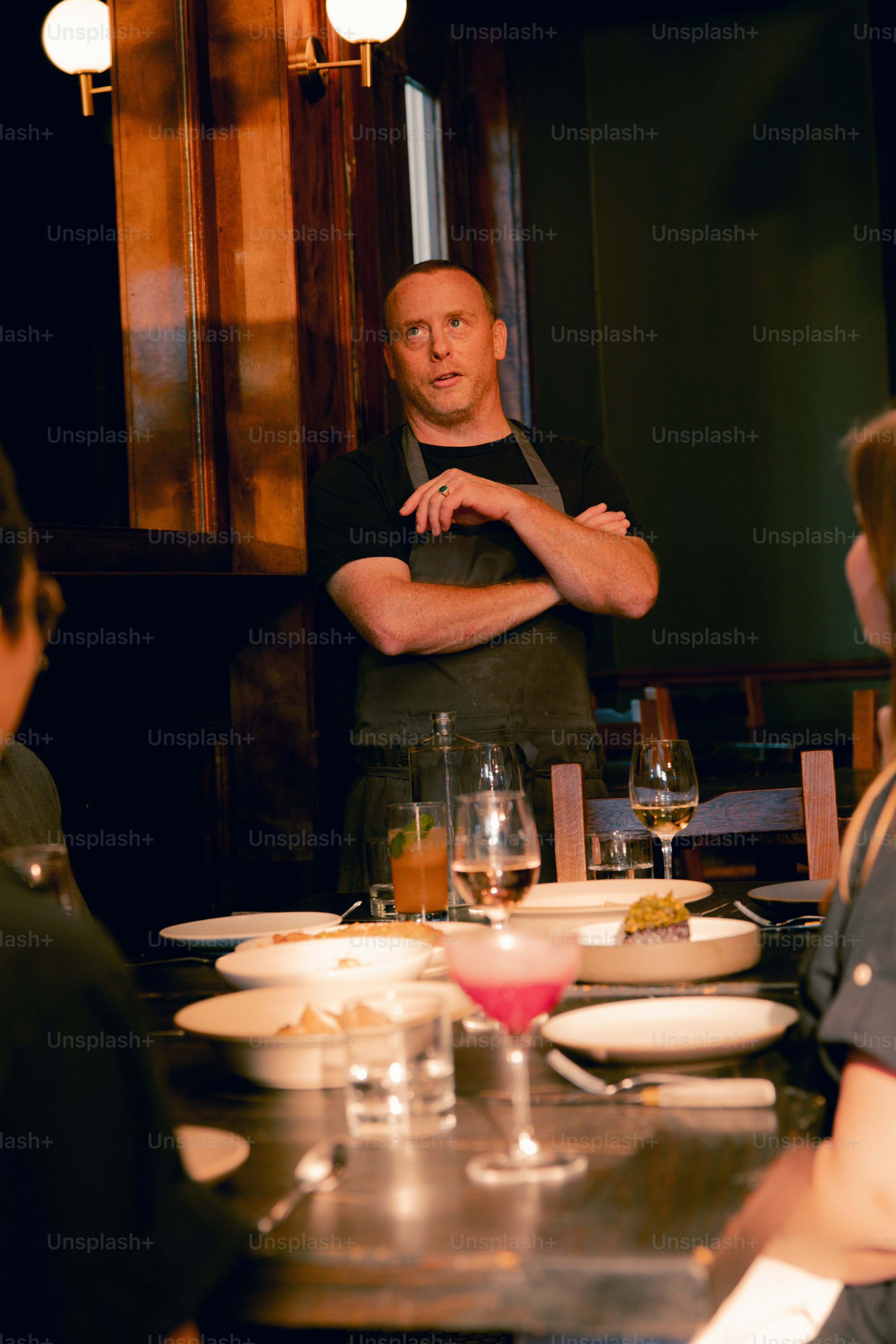 A group of people sitting around a table