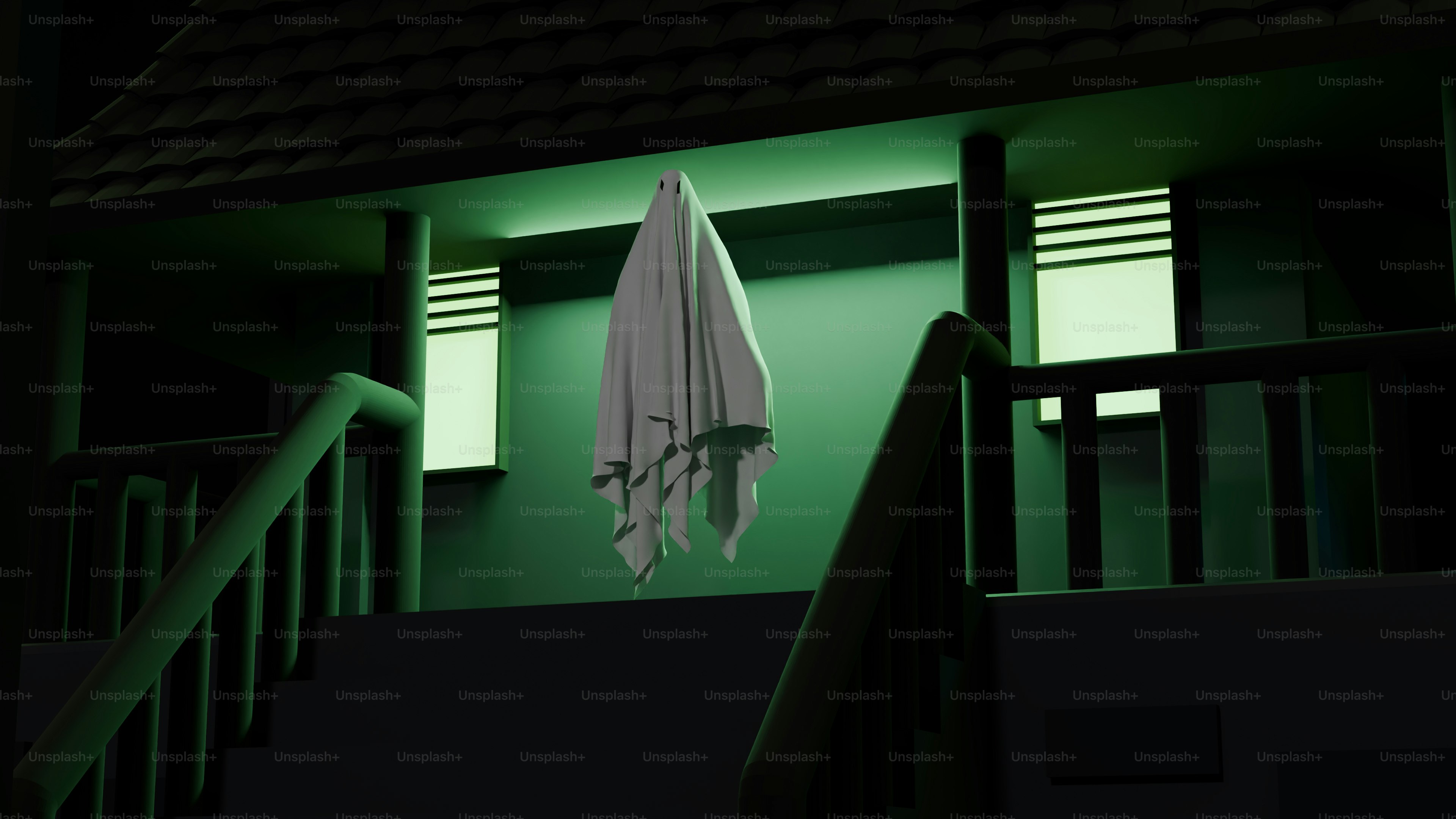 A house that is lit up at night