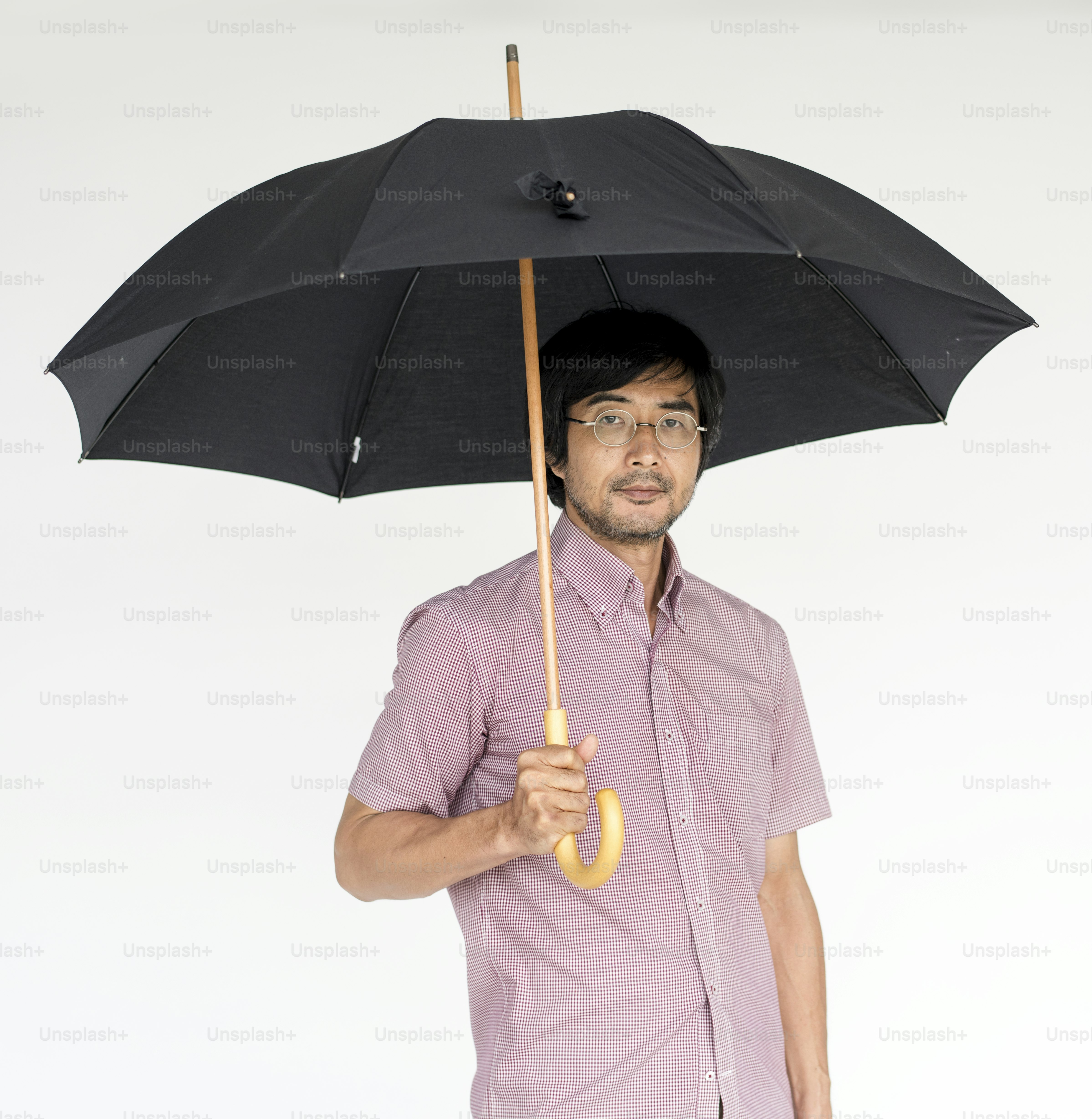 Studio People Shoot Portrait Isolated on White