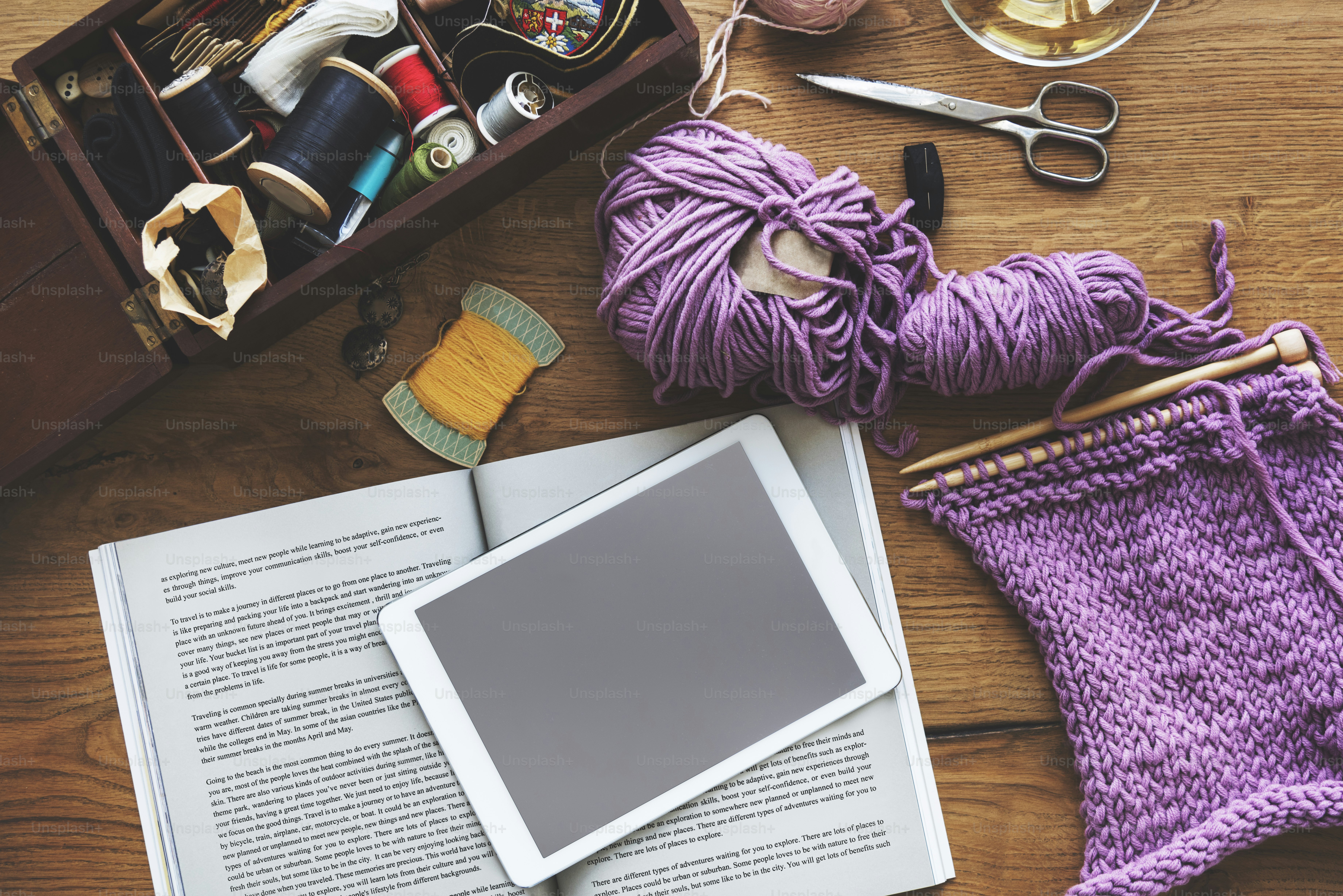 Leisure Activity Knitting Recreaional Pursuit Concept photo ...
