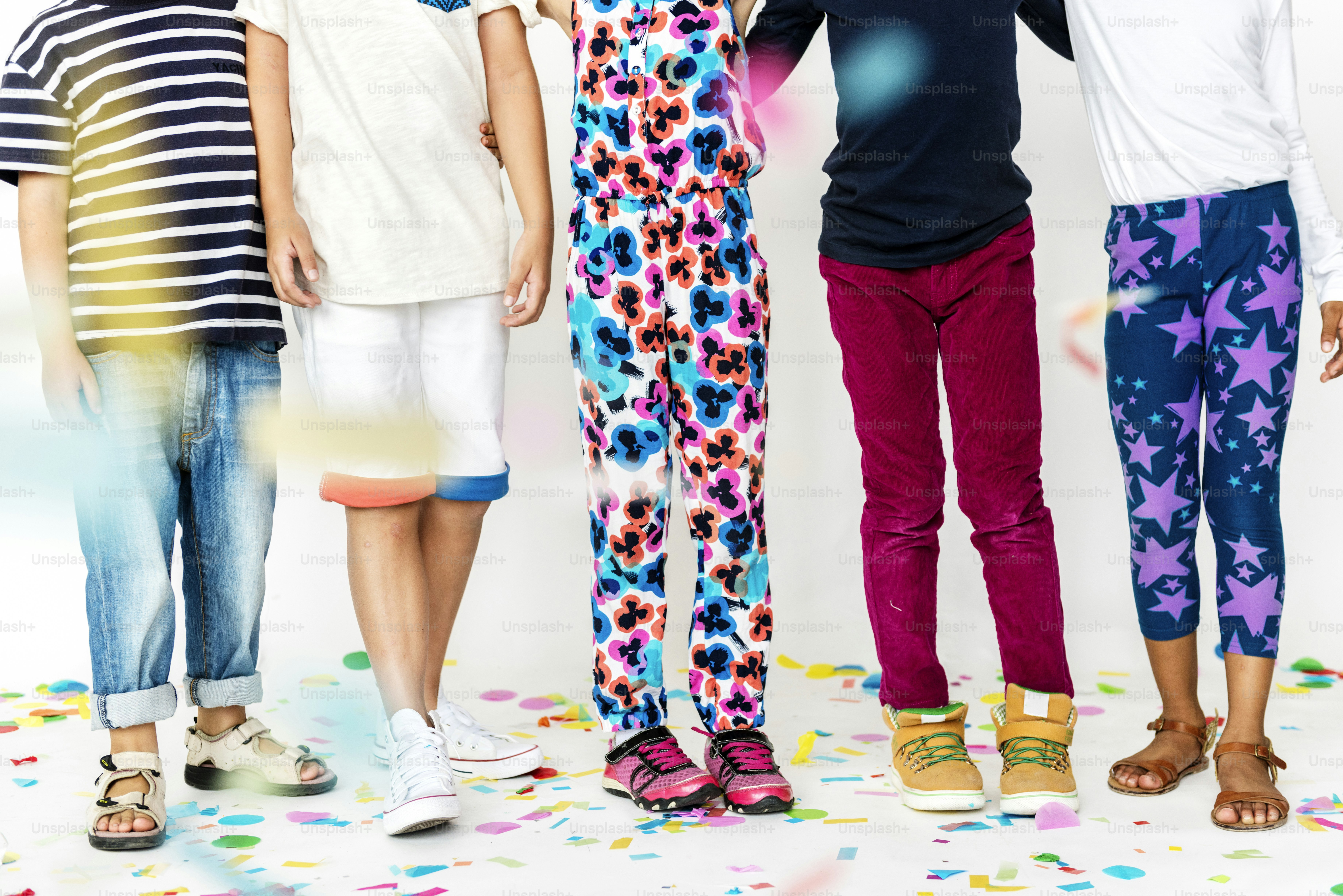 Group of kids celebrate party fun together