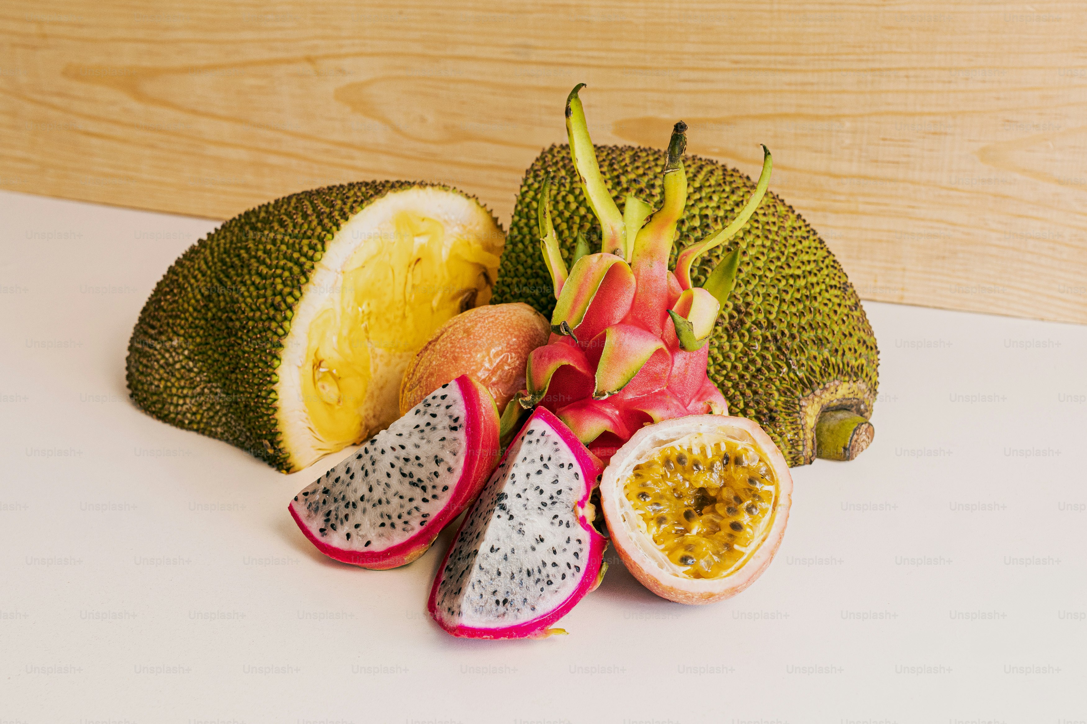 A bunch of fruit sitting on top of a table