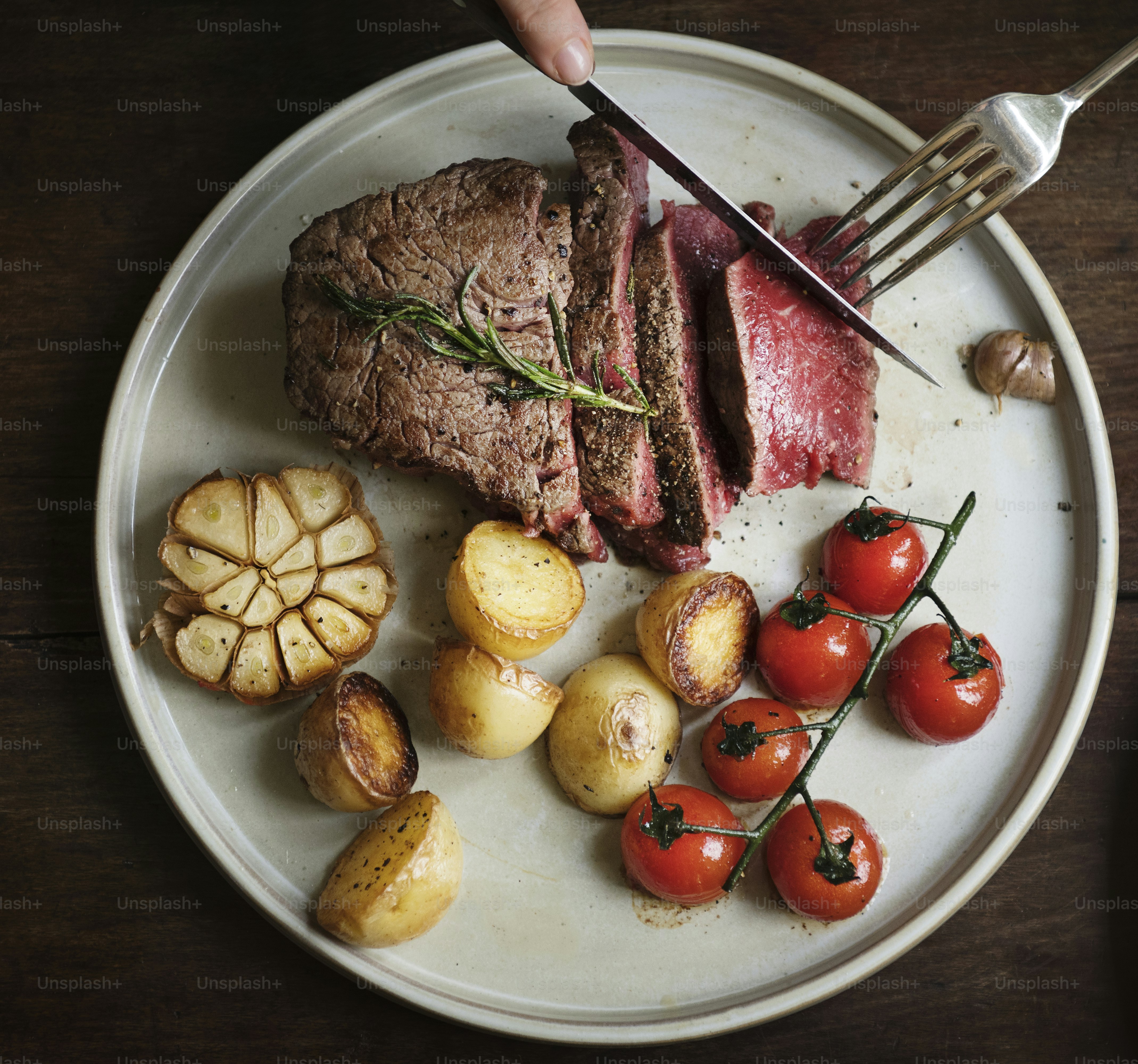 Nahaufnahme eines Schnitts eines Filetsteaks Lebensmittelfotografie Rezeptidee