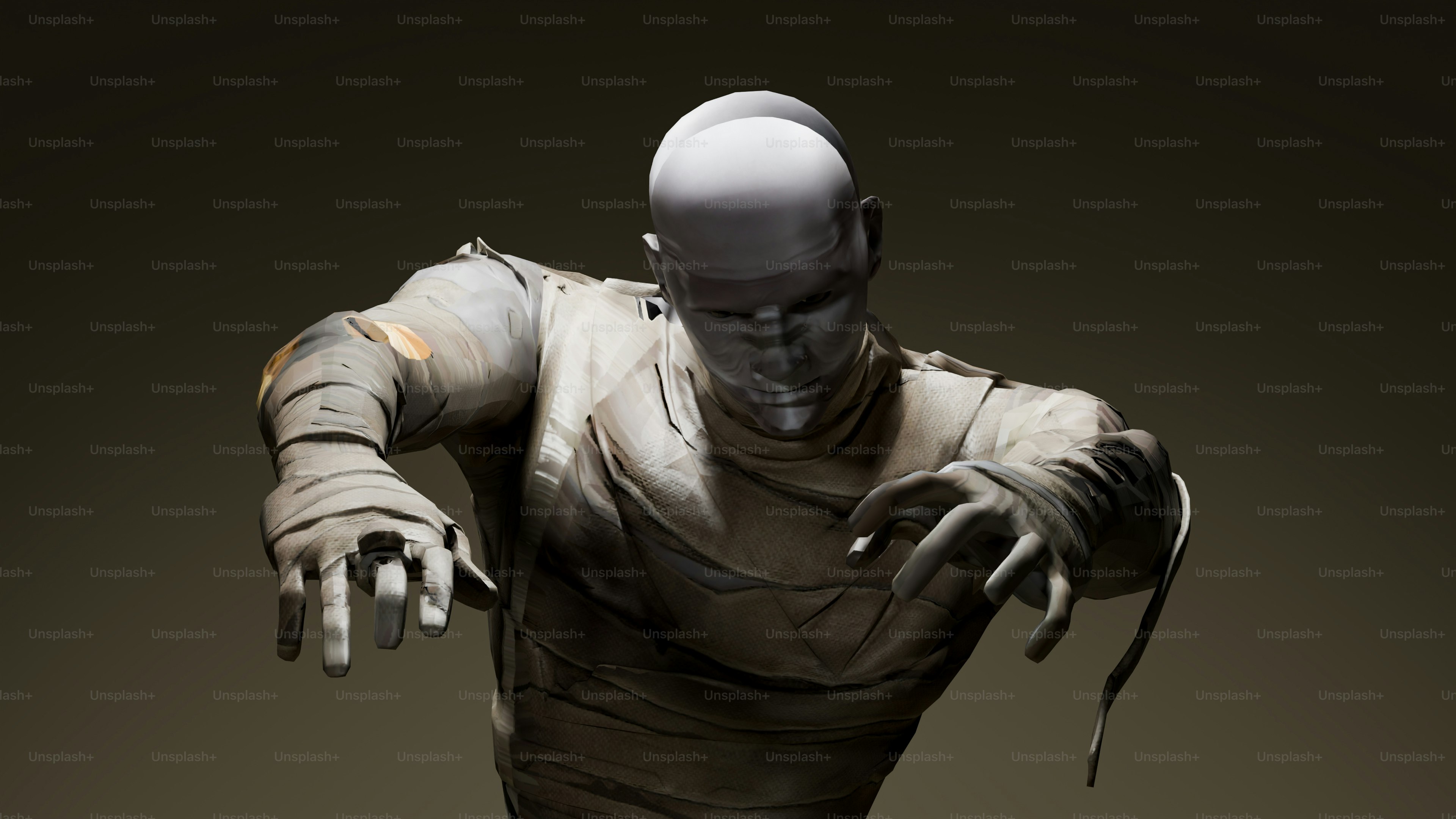 Uma imagem gerada por computador de um homem em um terno futurista