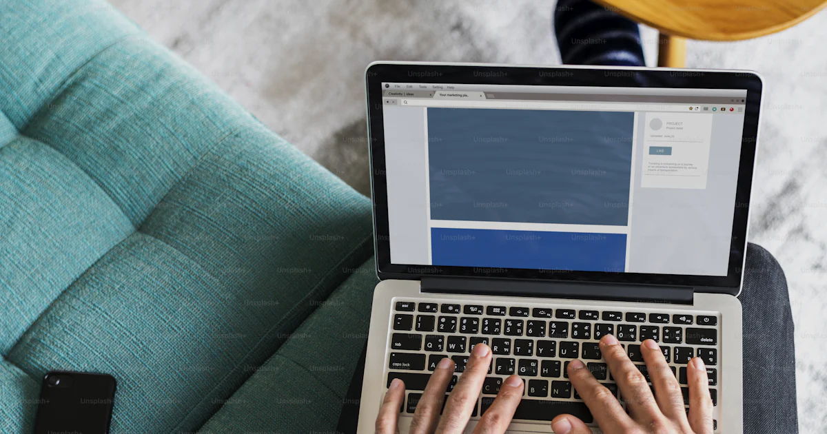 Unsplash Main Using Computer Man using laptop for work ***These graphics are derived from our own 3D ...