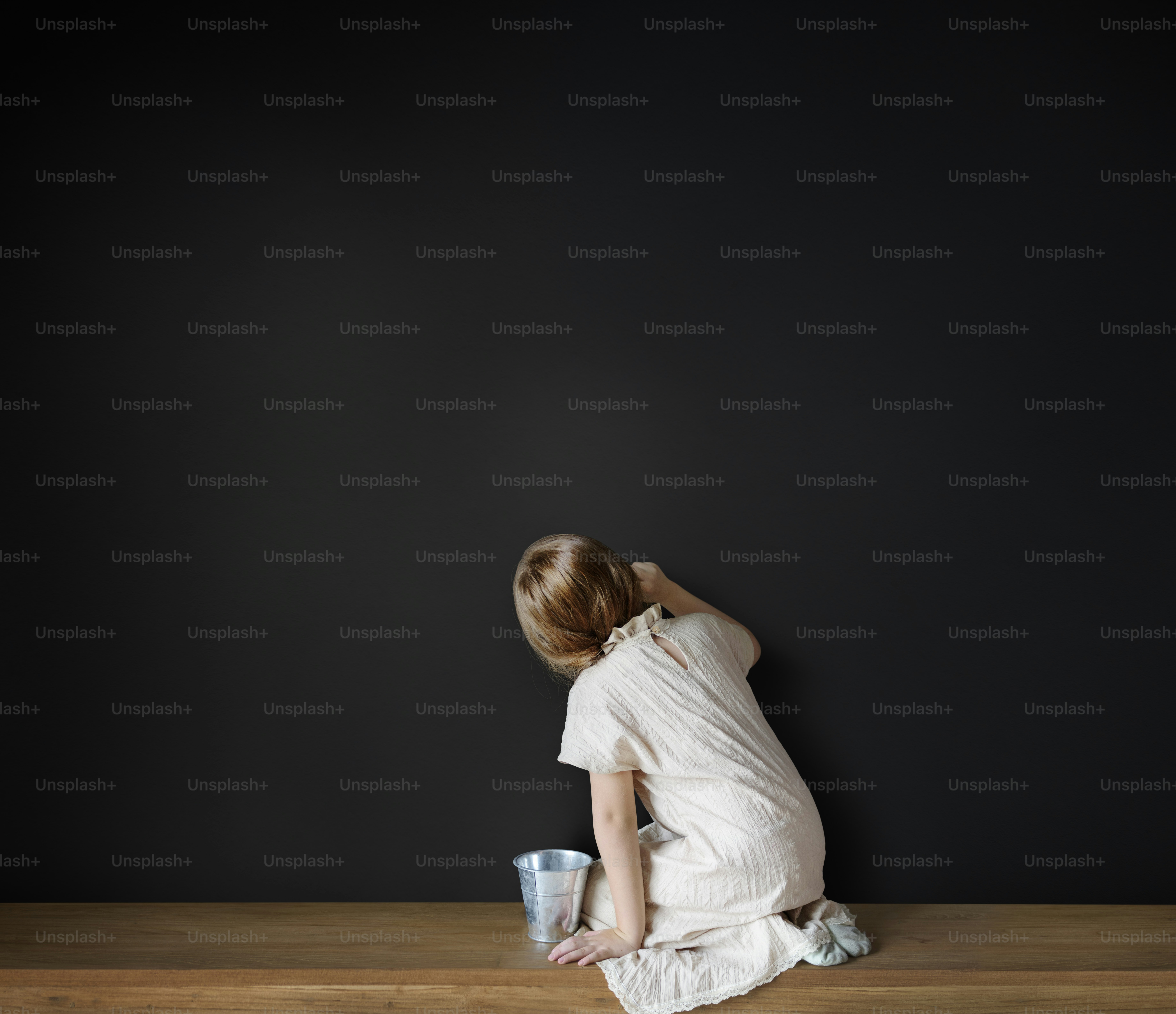 Girl Drawing Creative Ideas Imagination Concept