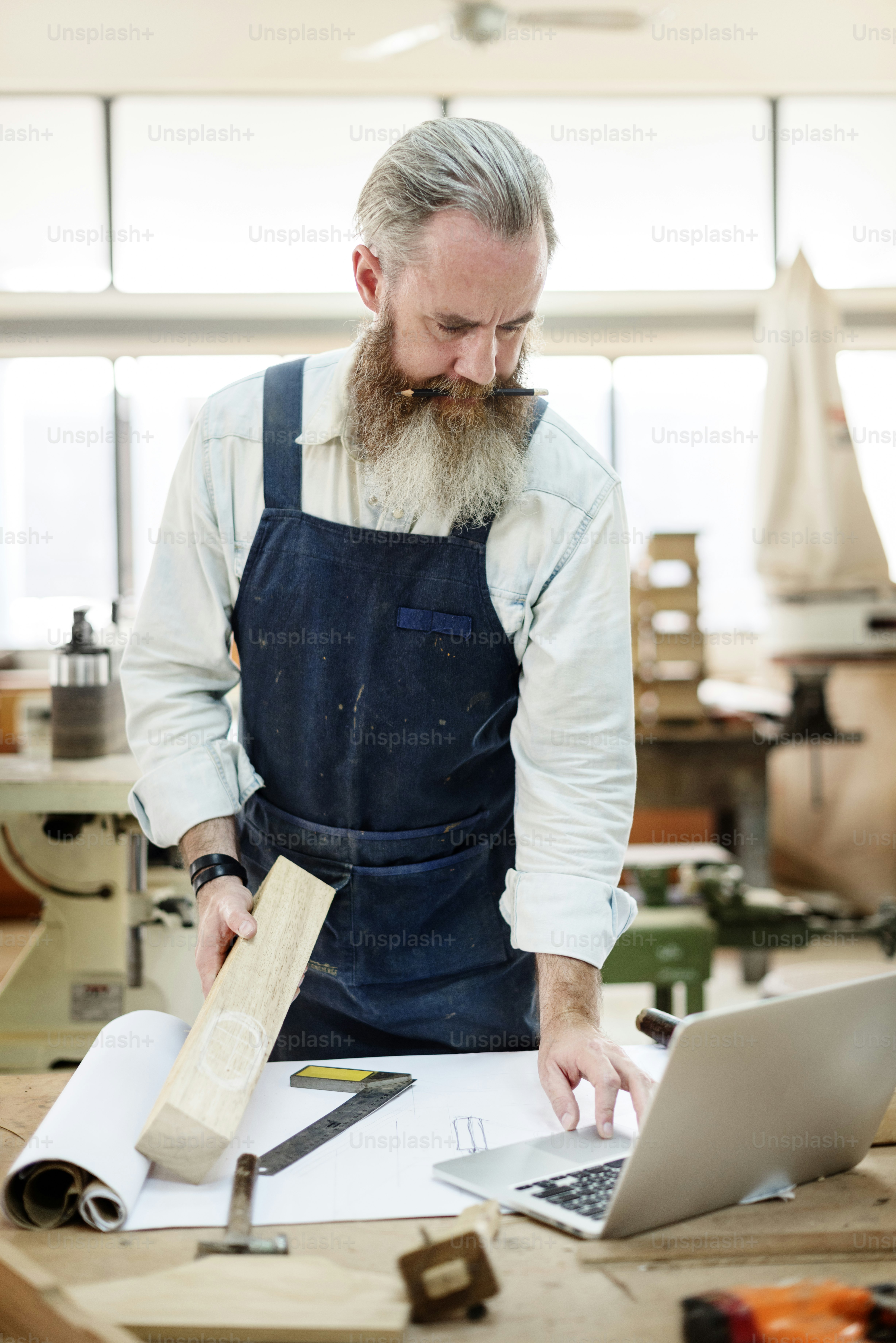 Carpenter Craftsman Handicraft Wooden Workshop Concept