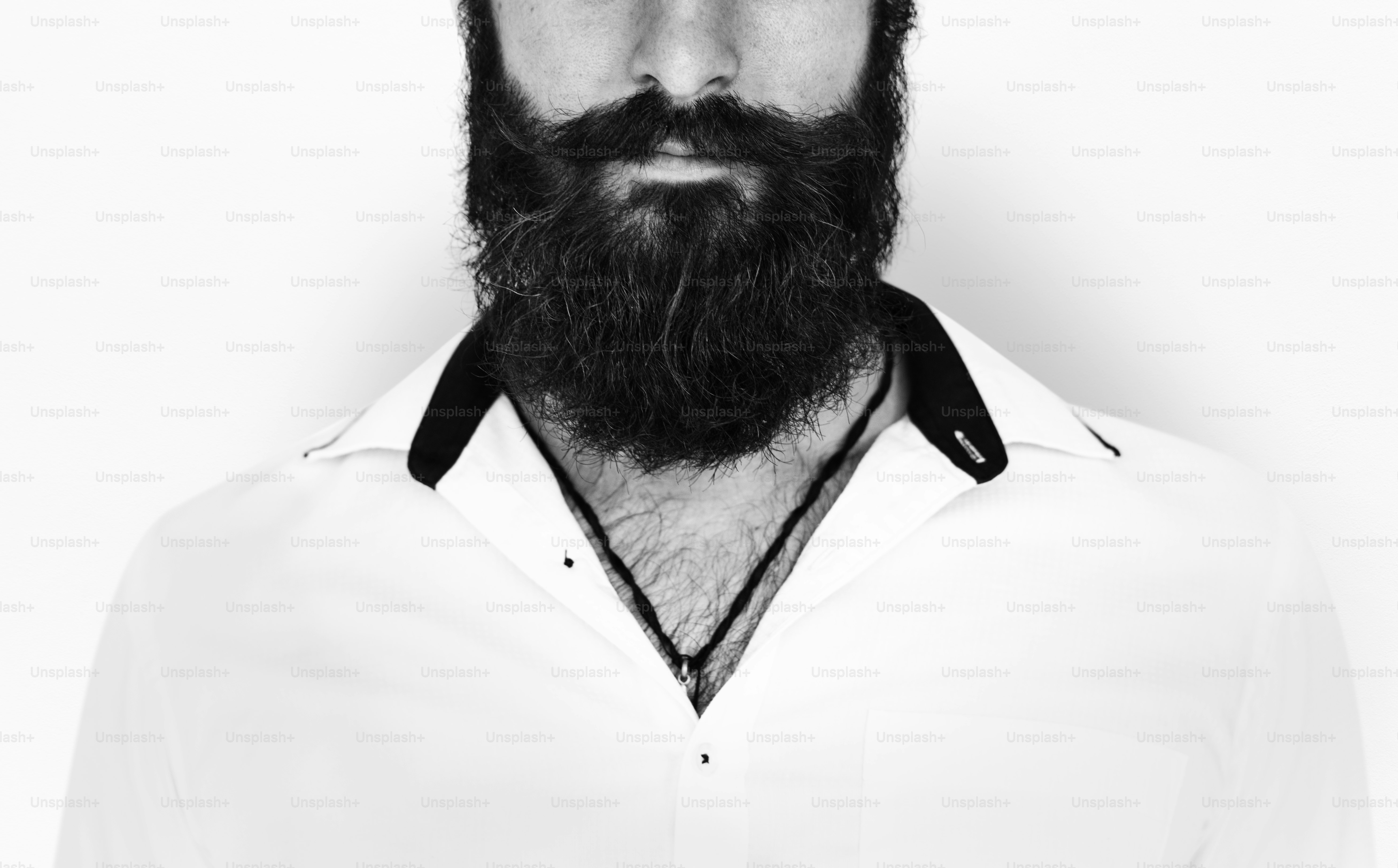 Homme Visage Poils Moustache Barbe
