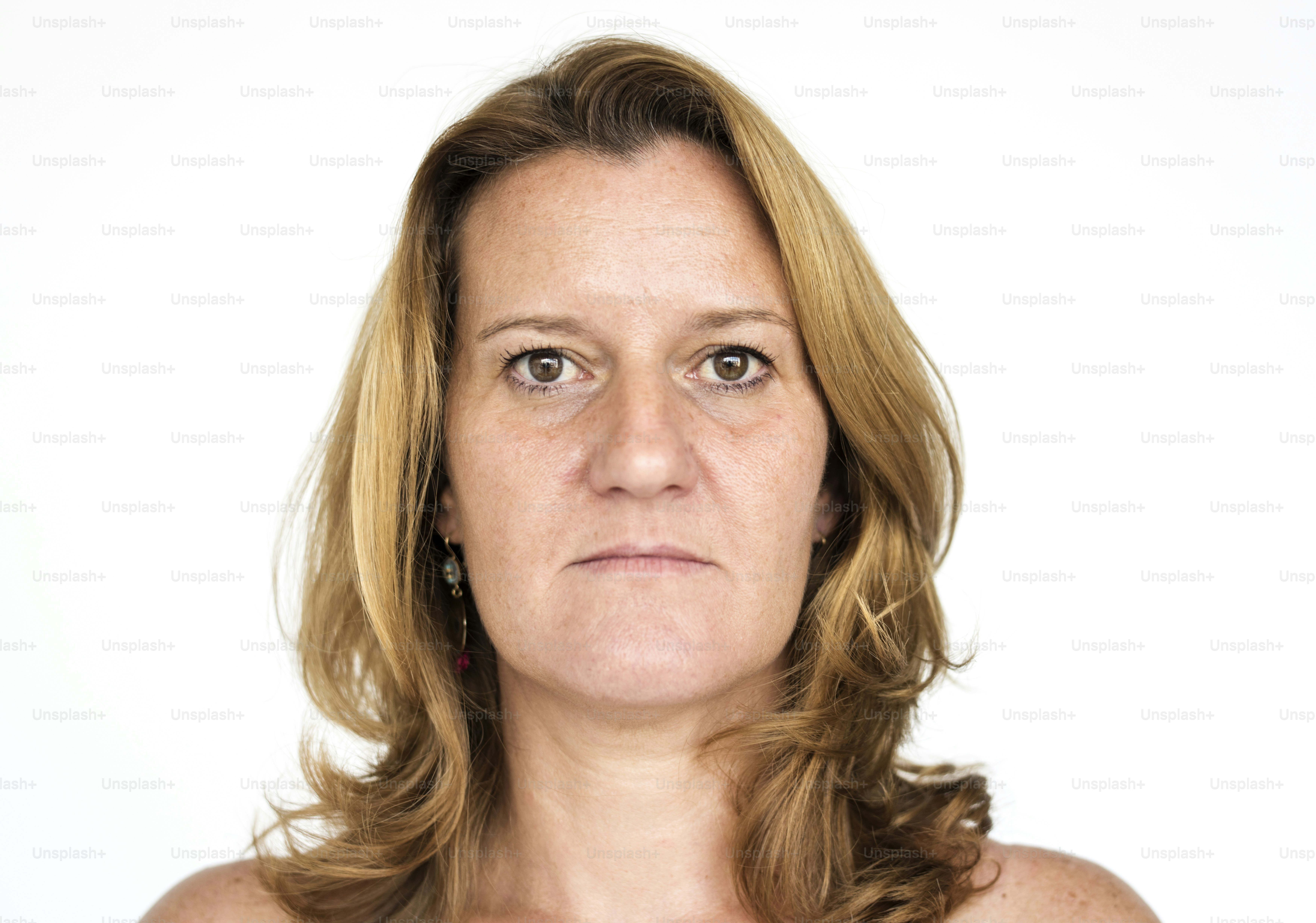 Studio People Shoot Portrait Isoliert Auf Weiß