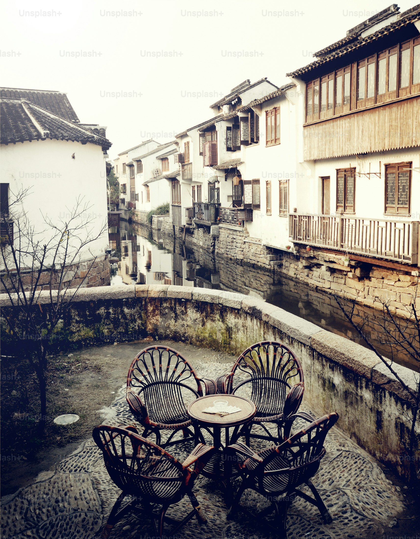 Antique Furniture Rustic Cafe Urban Scene Concept photo – Village Image ...