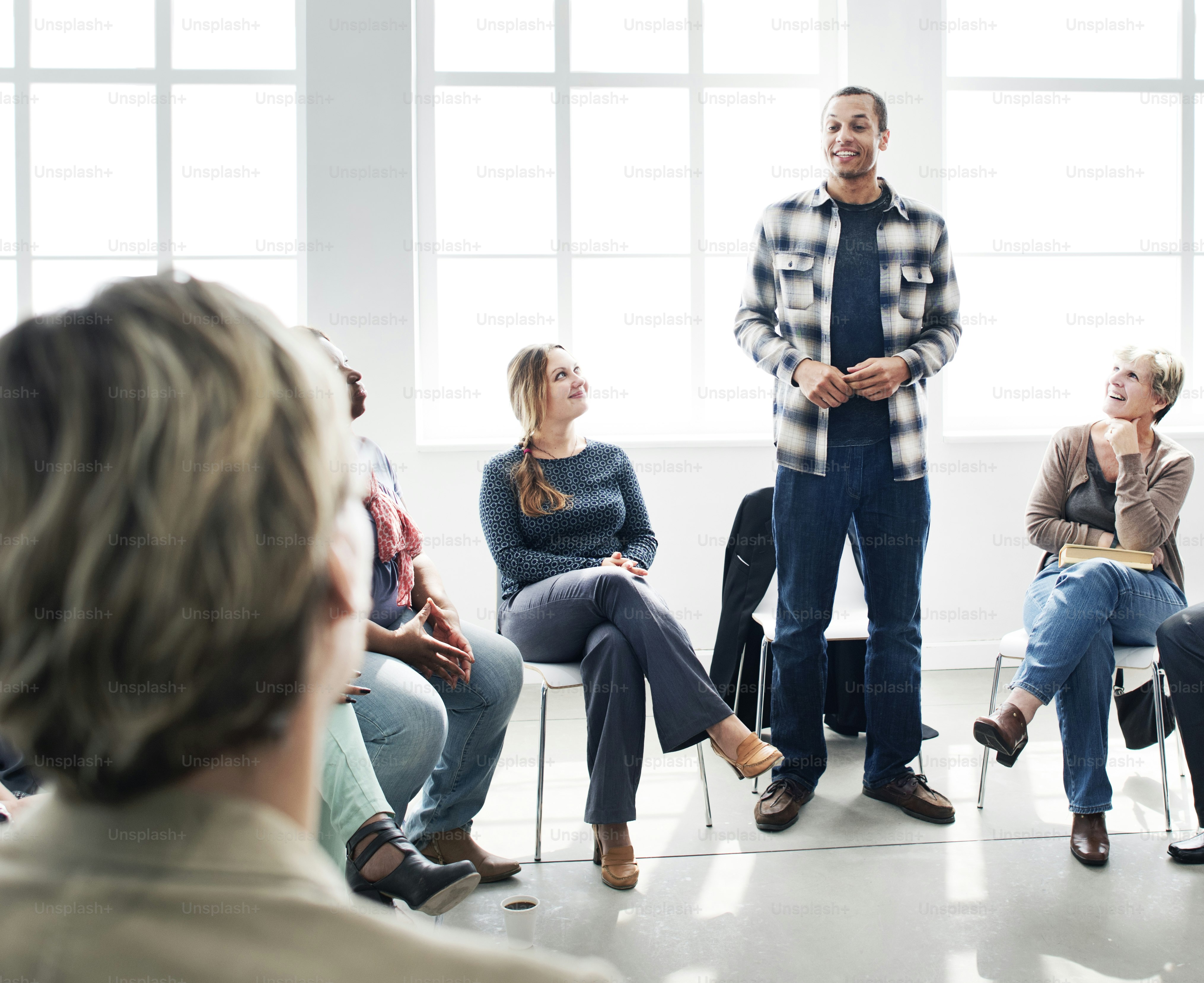 Business Team Training Listening Meeting Concept