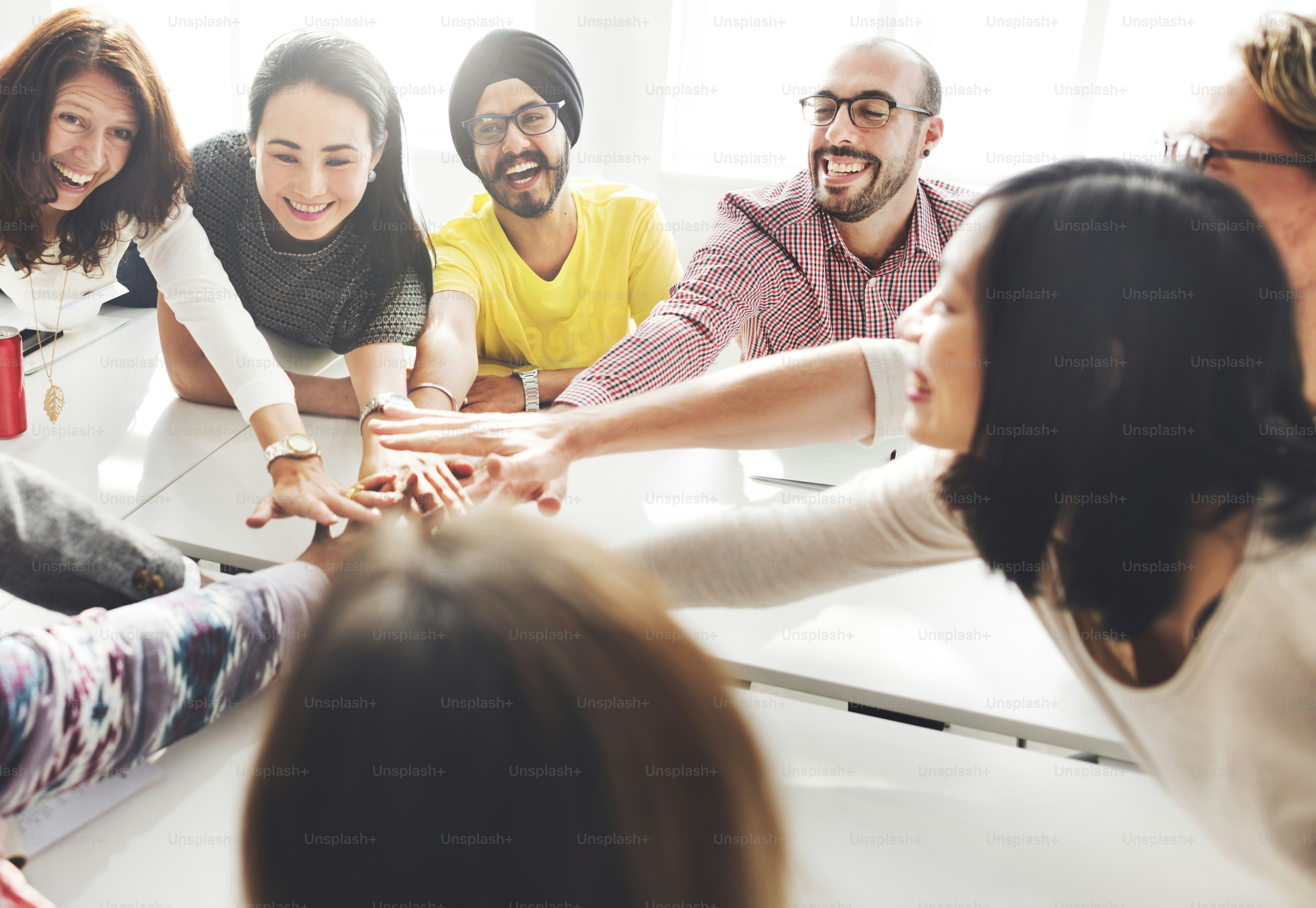 Team Teamwork Join Hands Partnership Concept