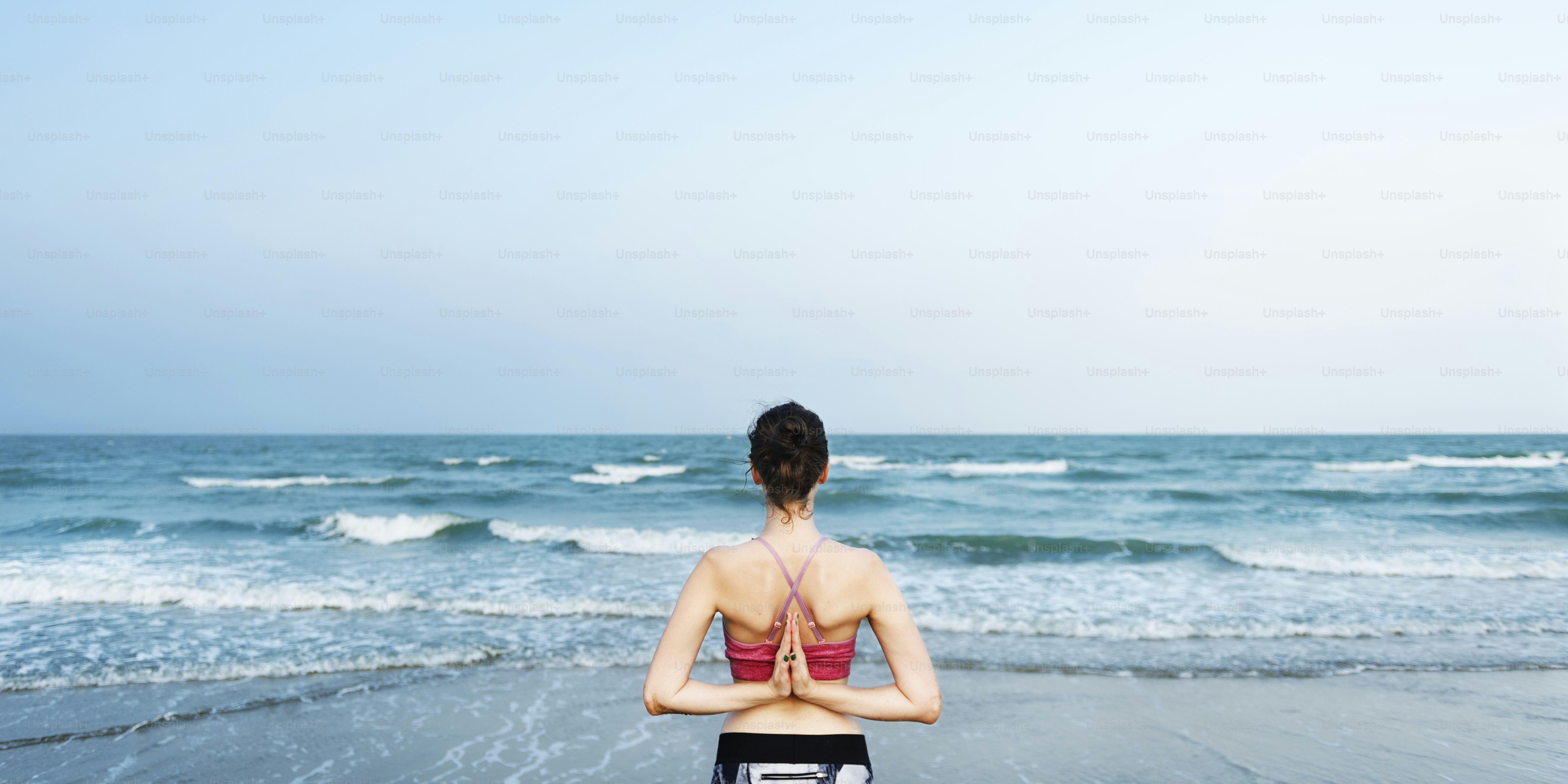 バランス、ビーチ、エネルギー、瞑想、平和、リラクゼーション、コンセプト