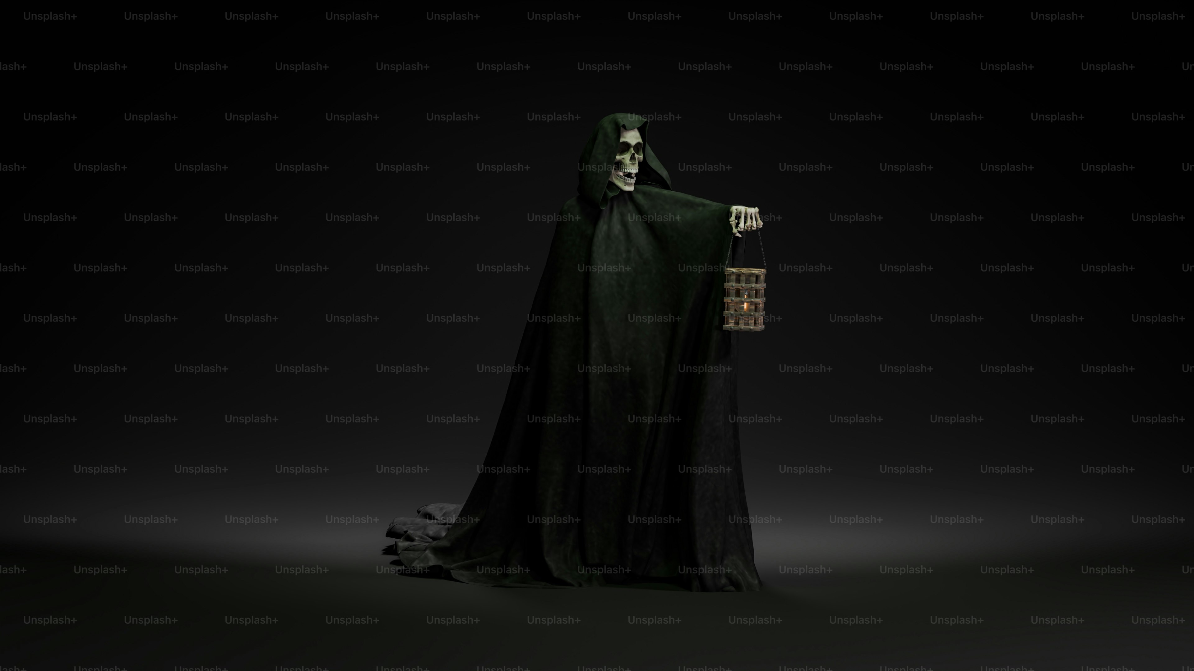 A man in a black cloak with a book in his hand