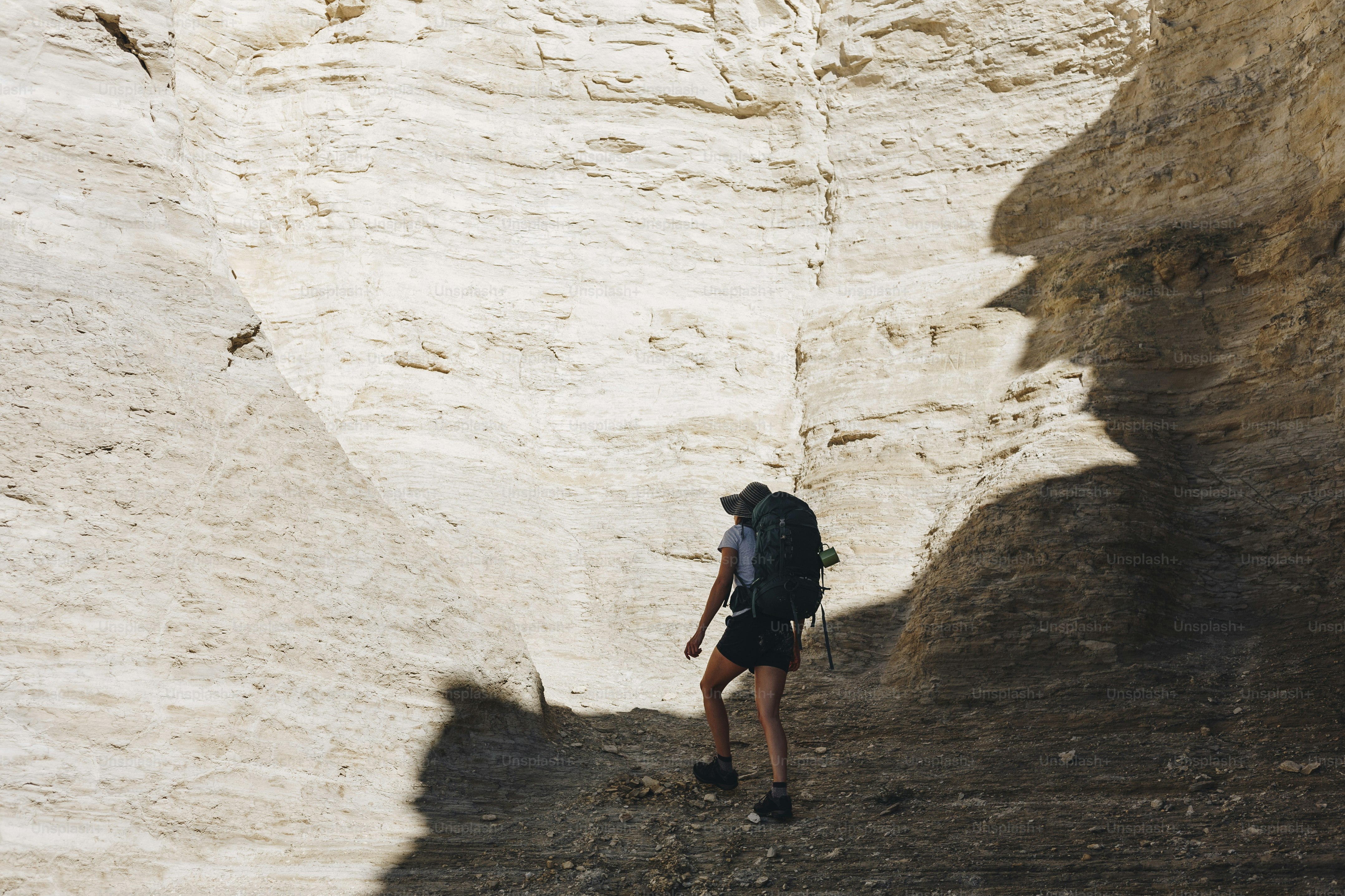 Woman traveling with backpack