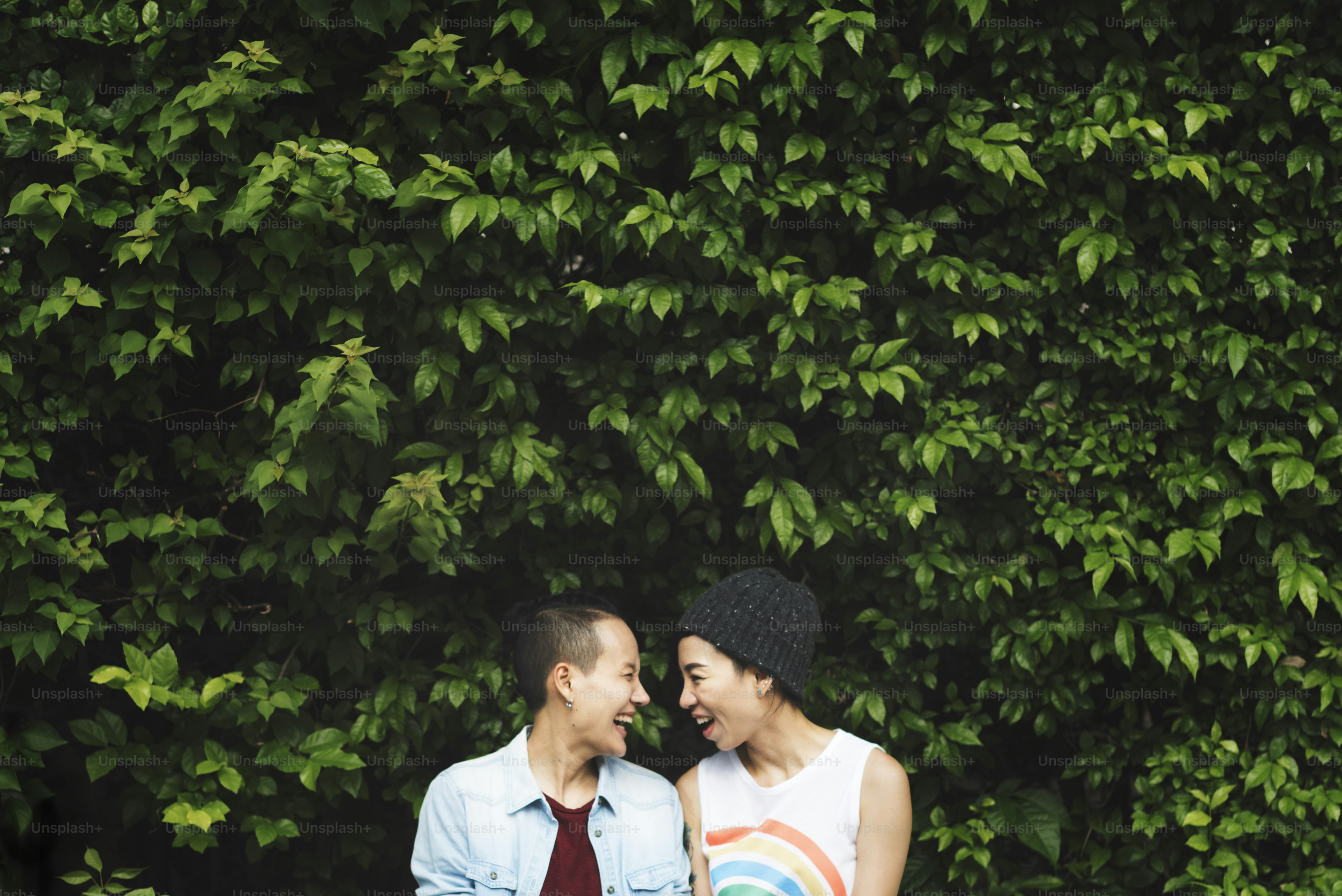 LGBT Lesbian Couple Moments Happiness Concept