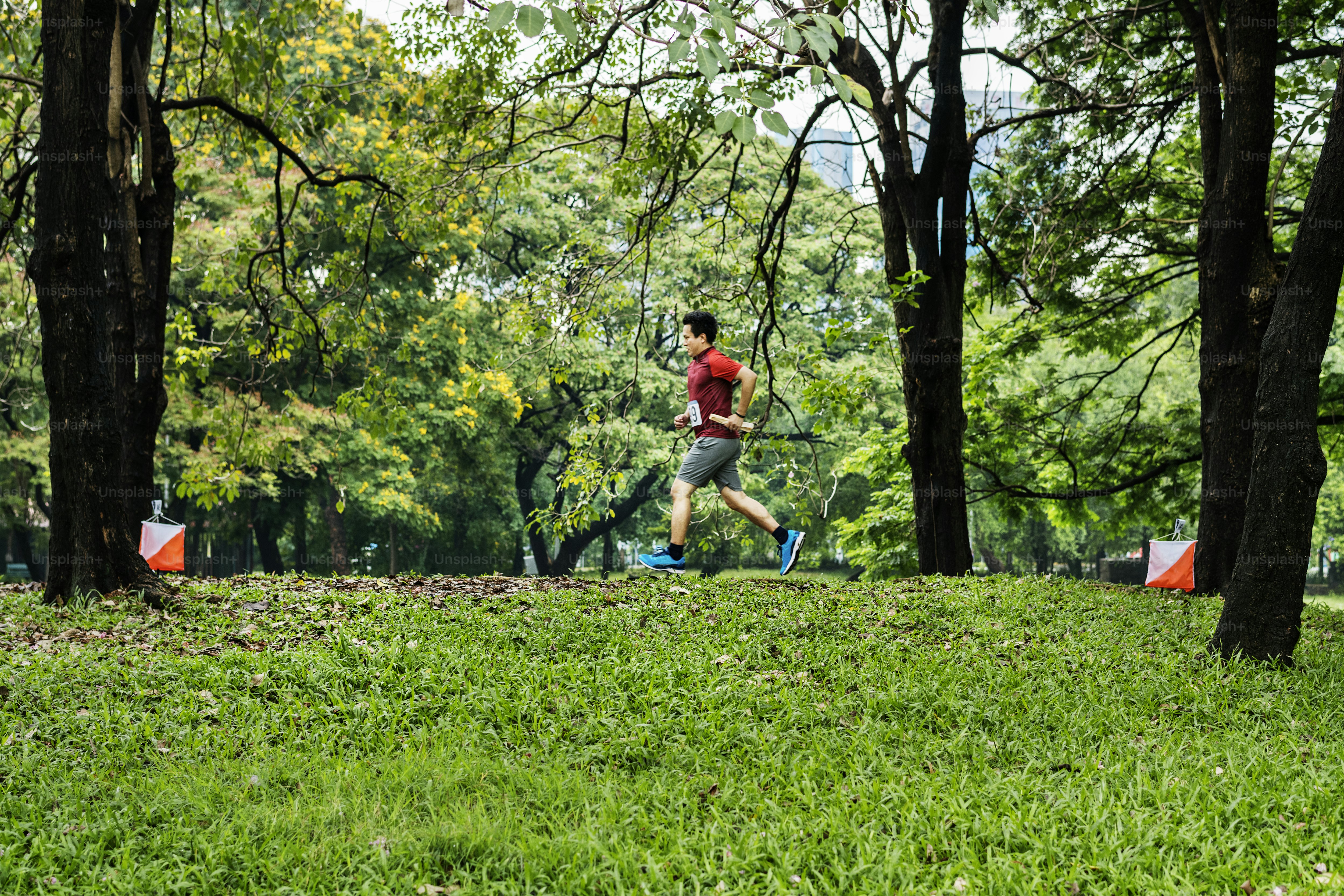 Outdoor orienteering check point activity