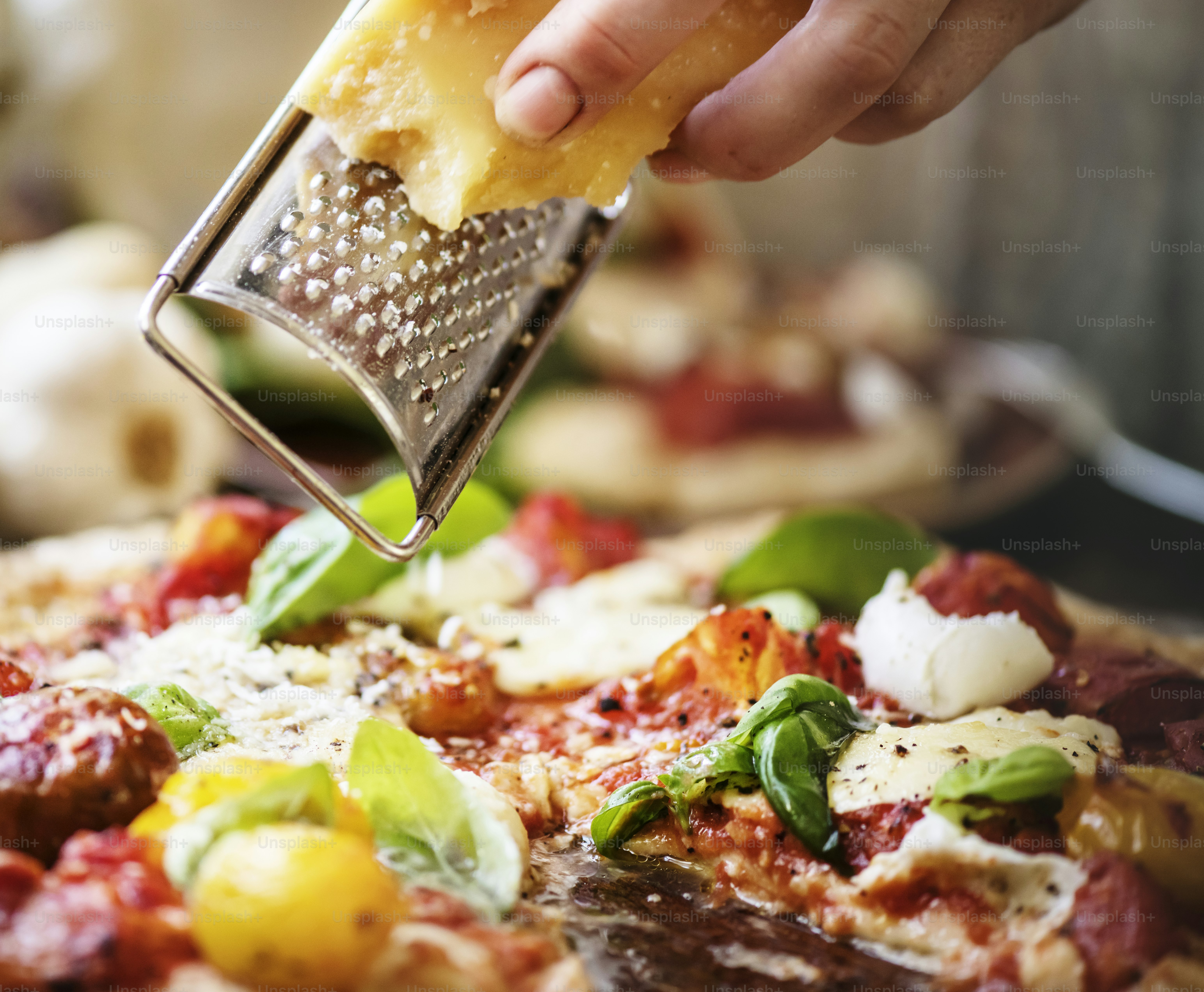 Homemade pizza food photography recipe idea