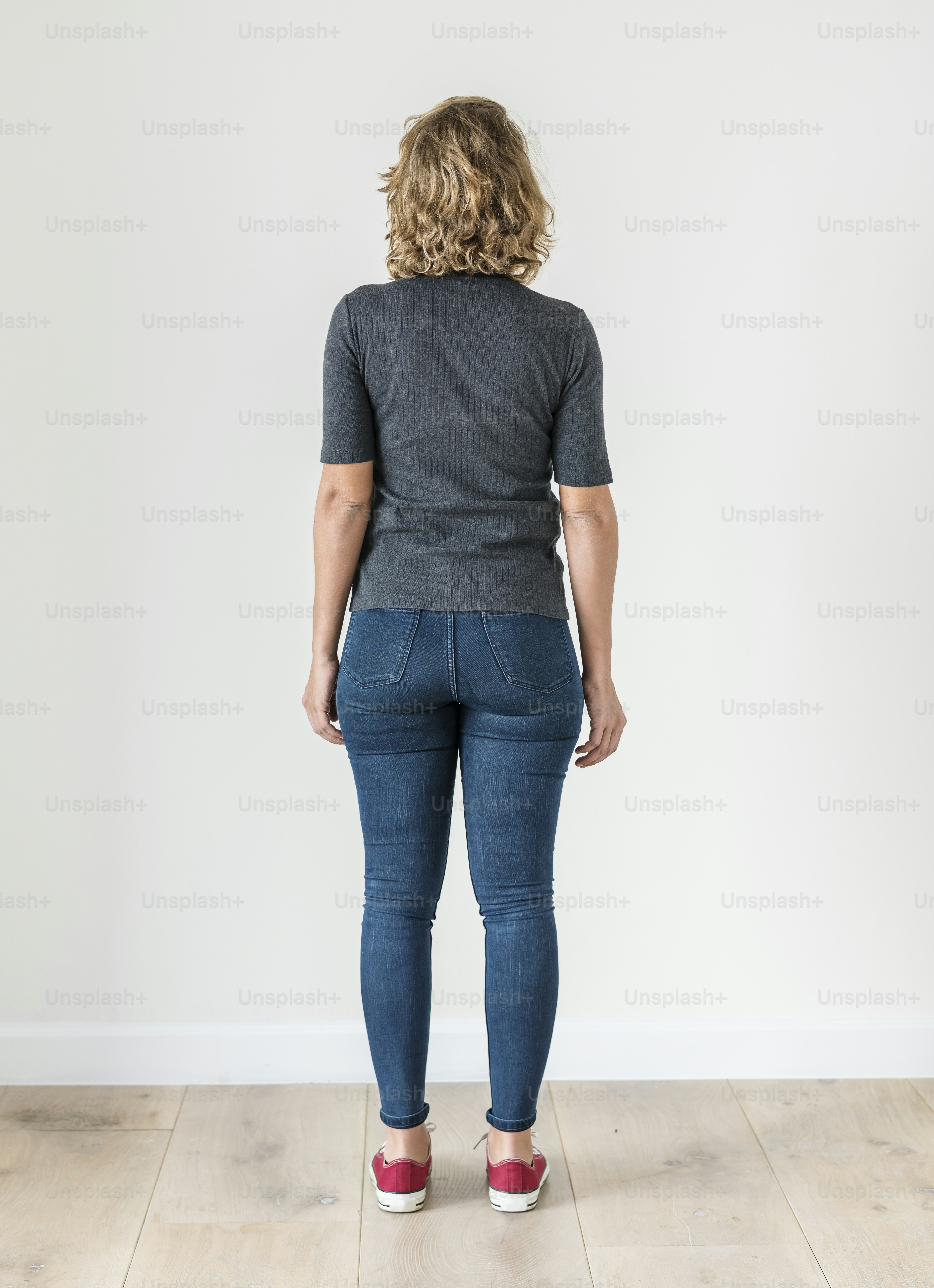 Portrait of white woman full body