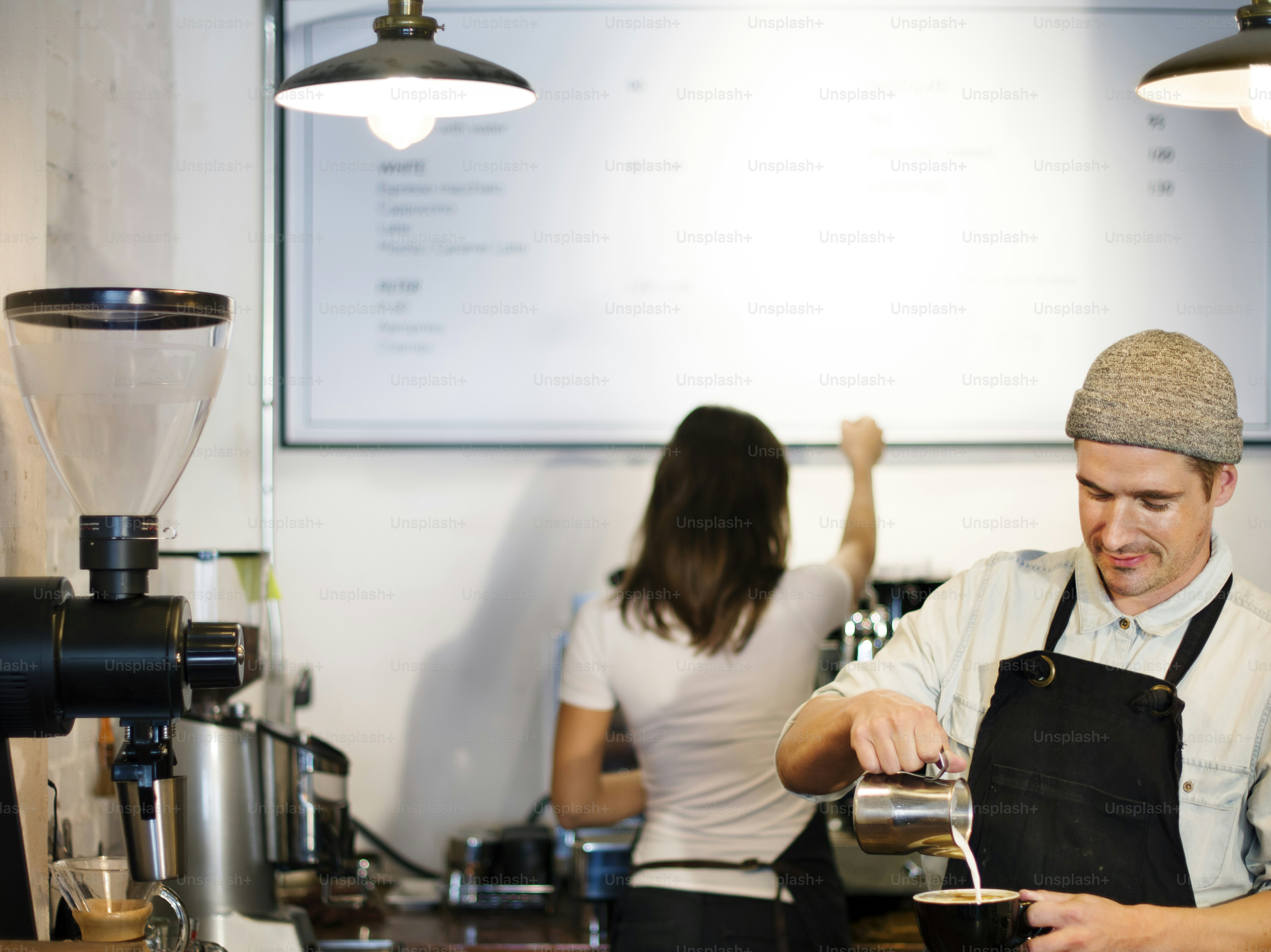 Coffee Shop Staff Employee Work Concept
