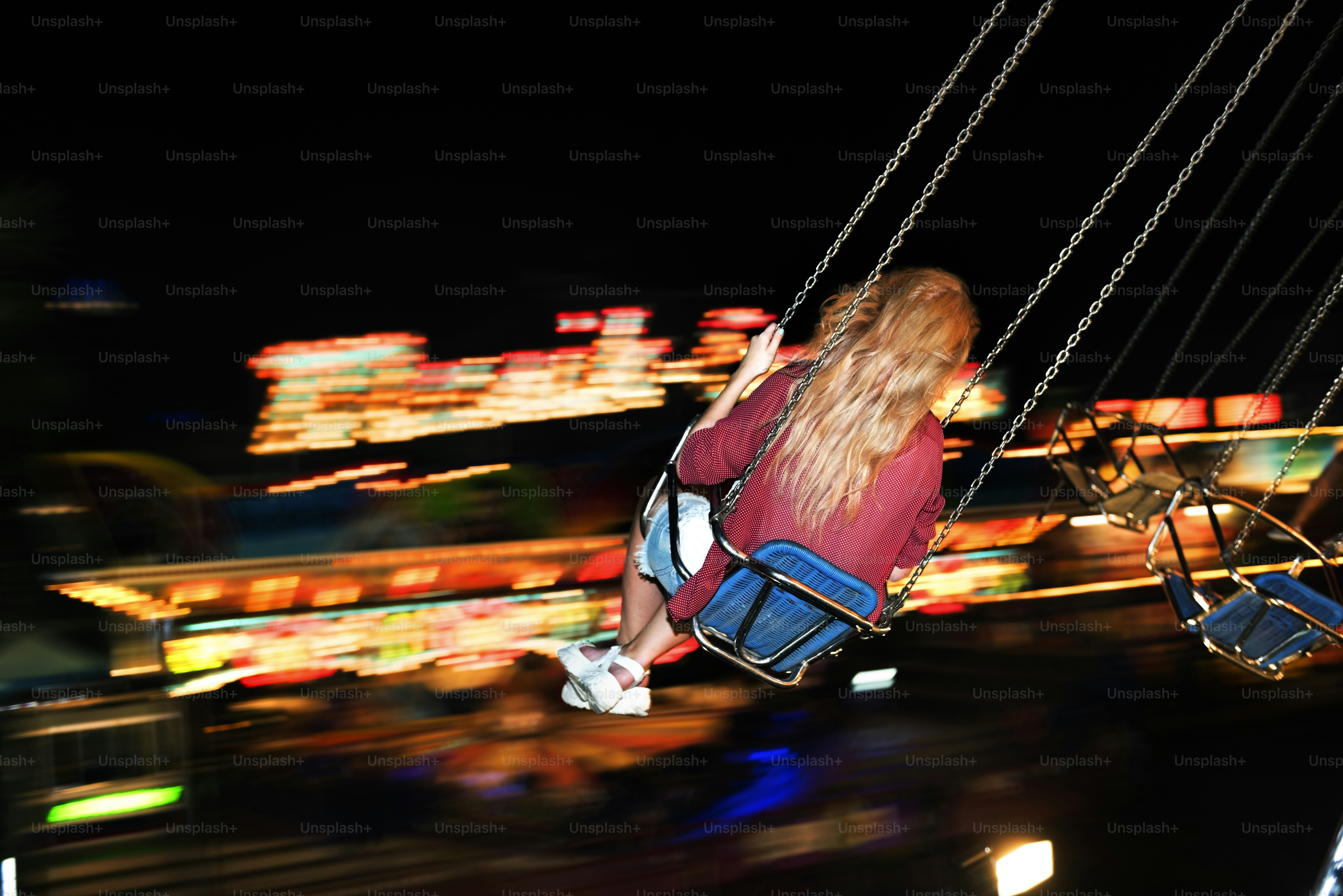 Swing Spining Amusement Carninal Enjoyment Concept