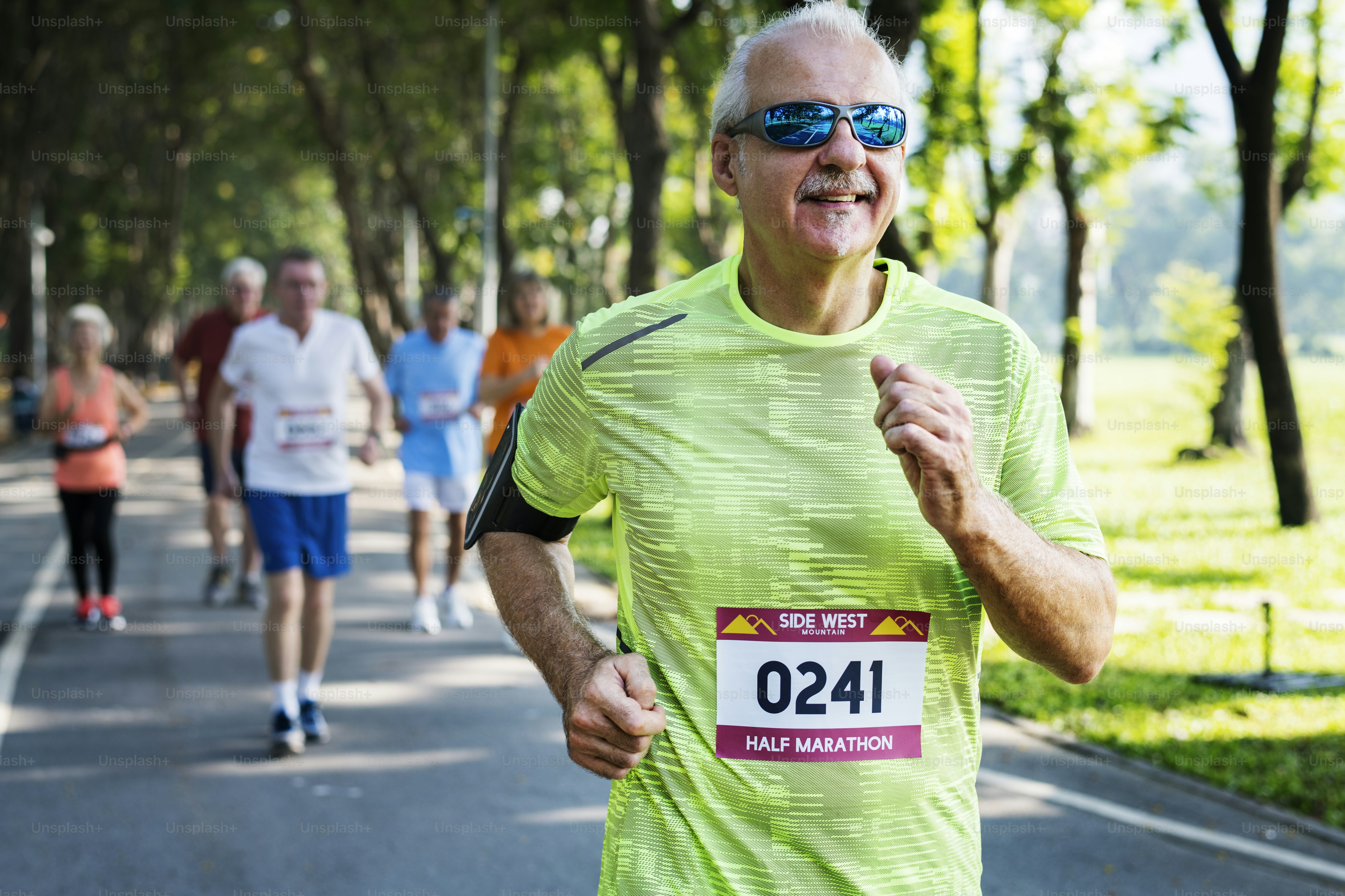 Mature runners running in a race

***These graphics are derived from our own 3D generic models. They do not infringe on any copyright design.***