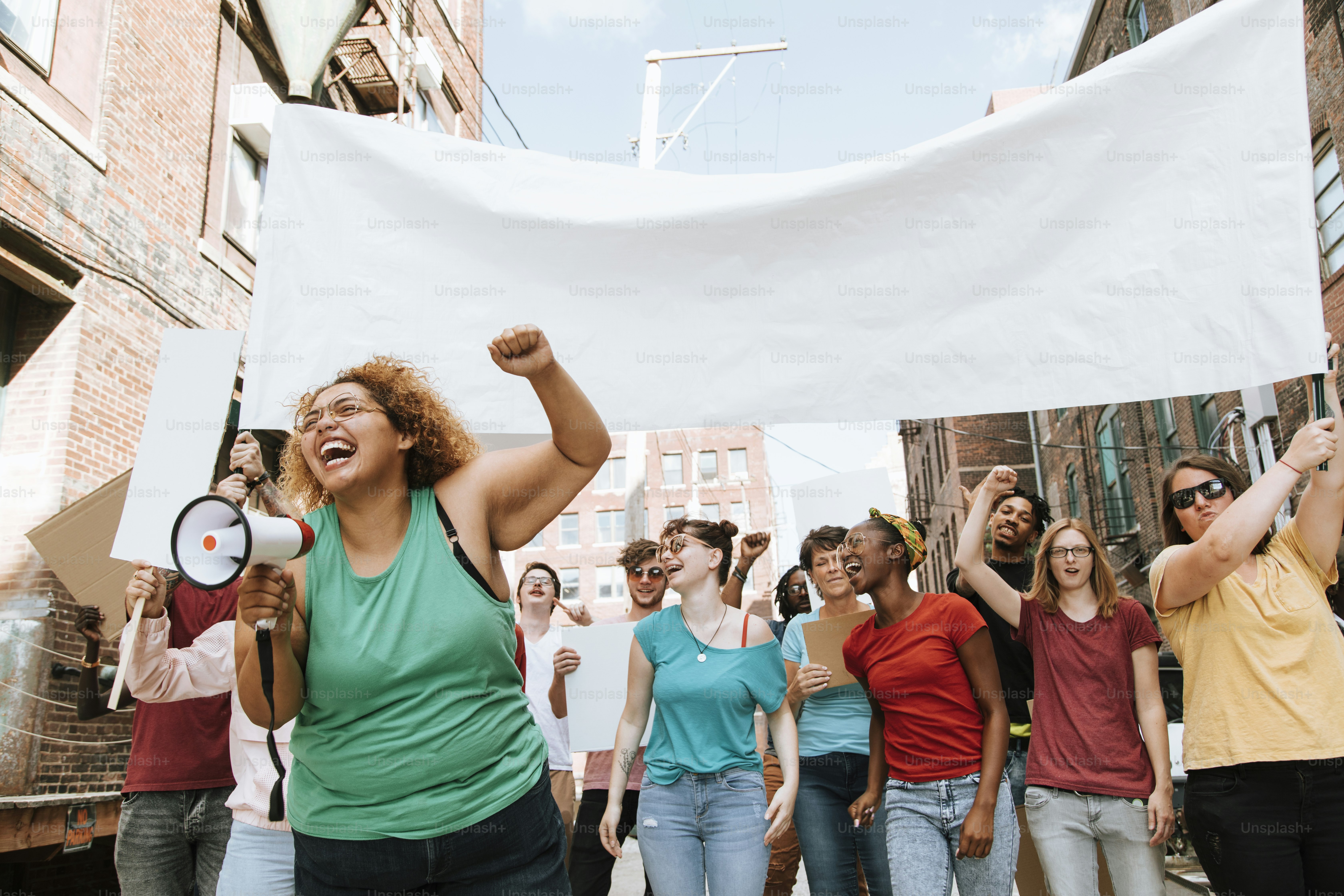 Feminists fighting for women's rights