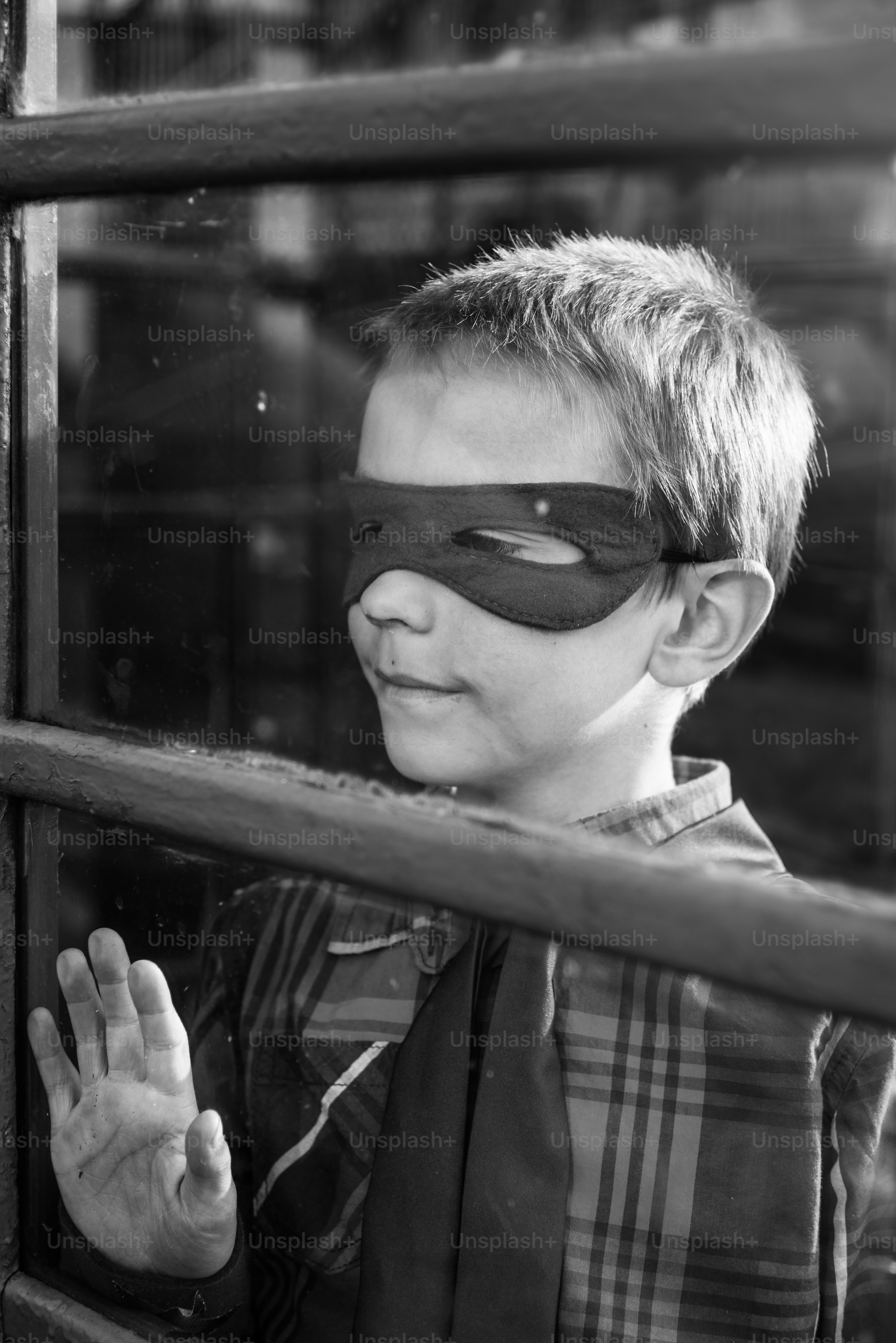 Superhero Little Boy Imagination Freedom Happiness Concept