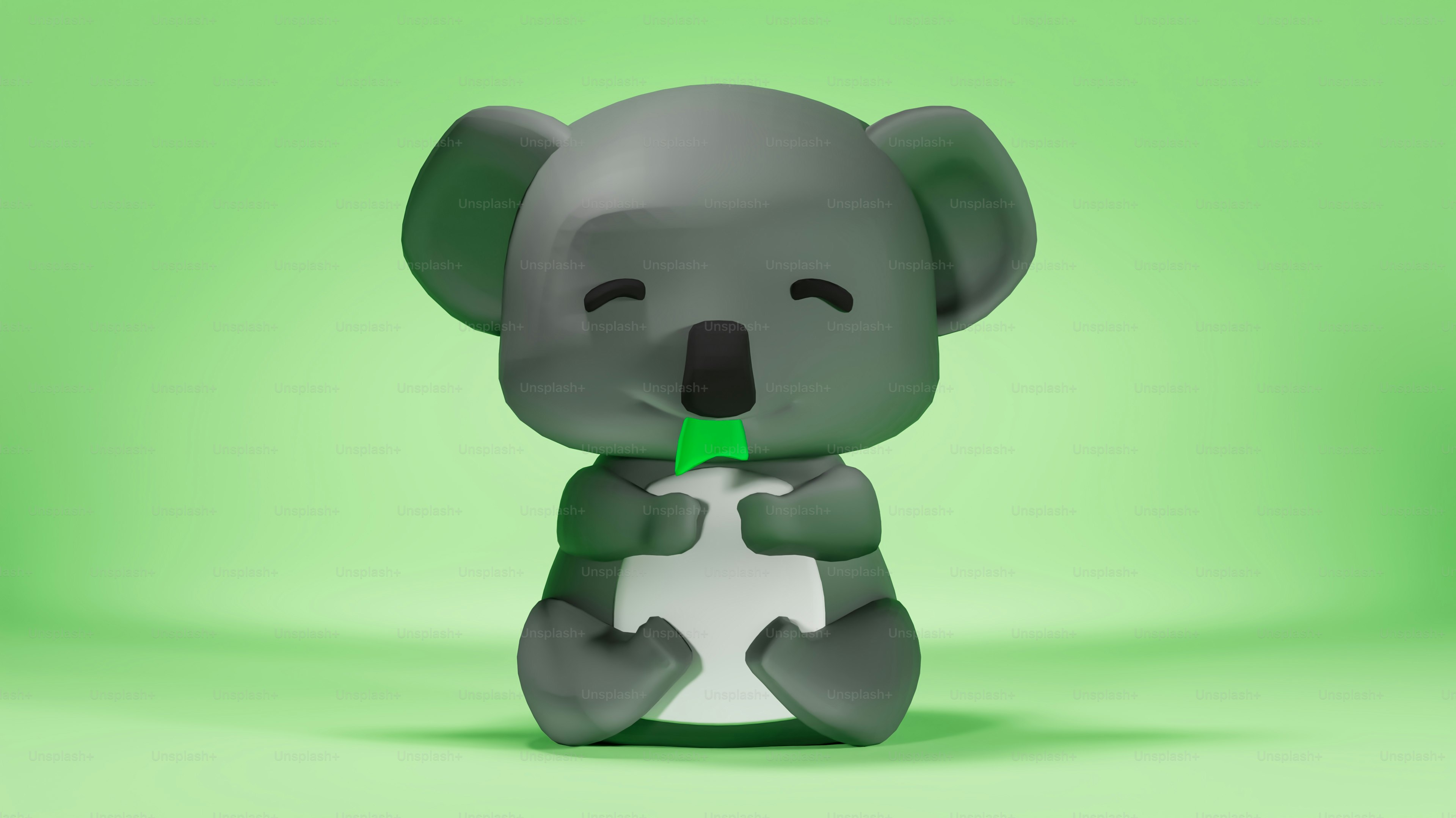 A cartoon koala holding a piece of a puzzle
