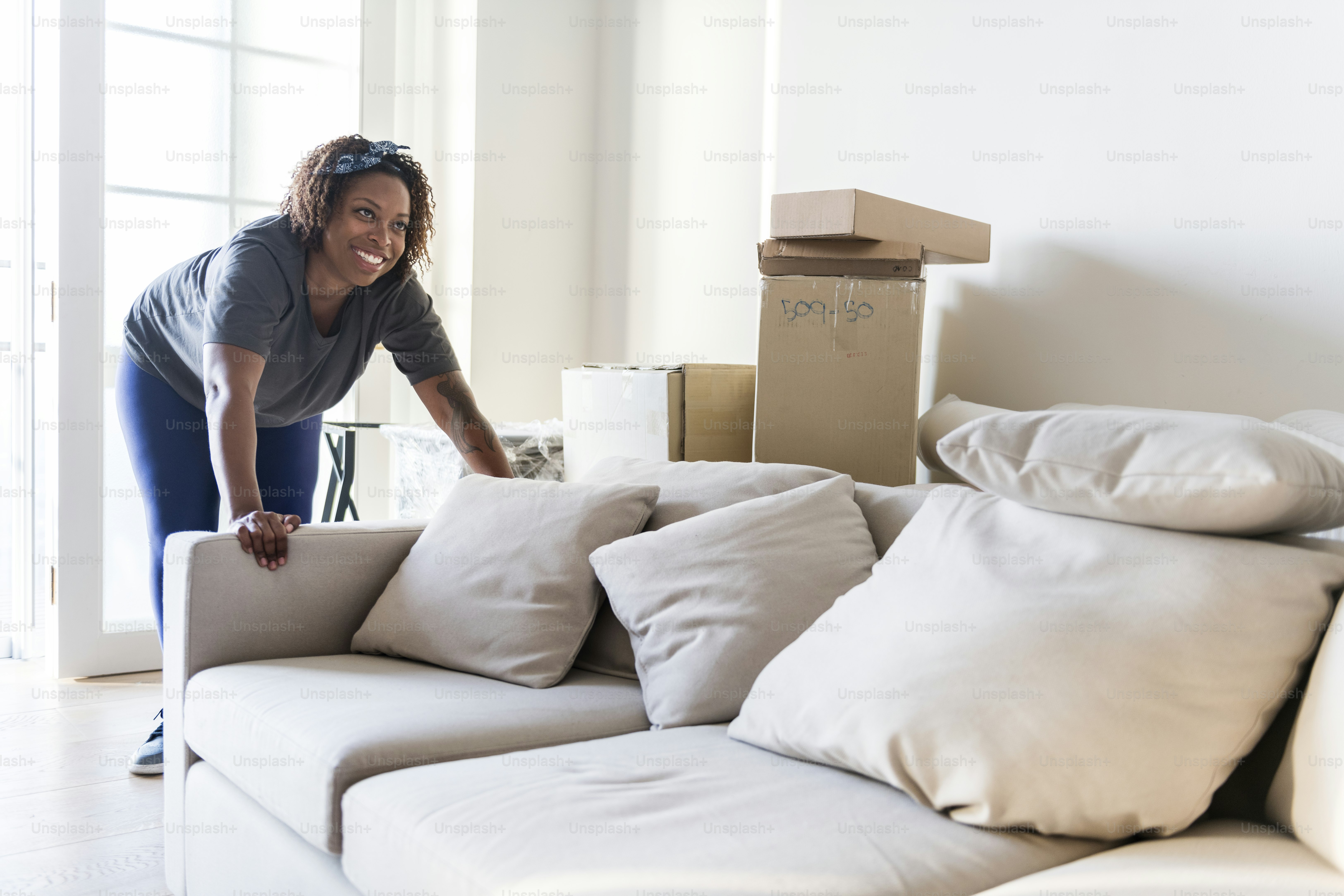 Couple moving into new house
