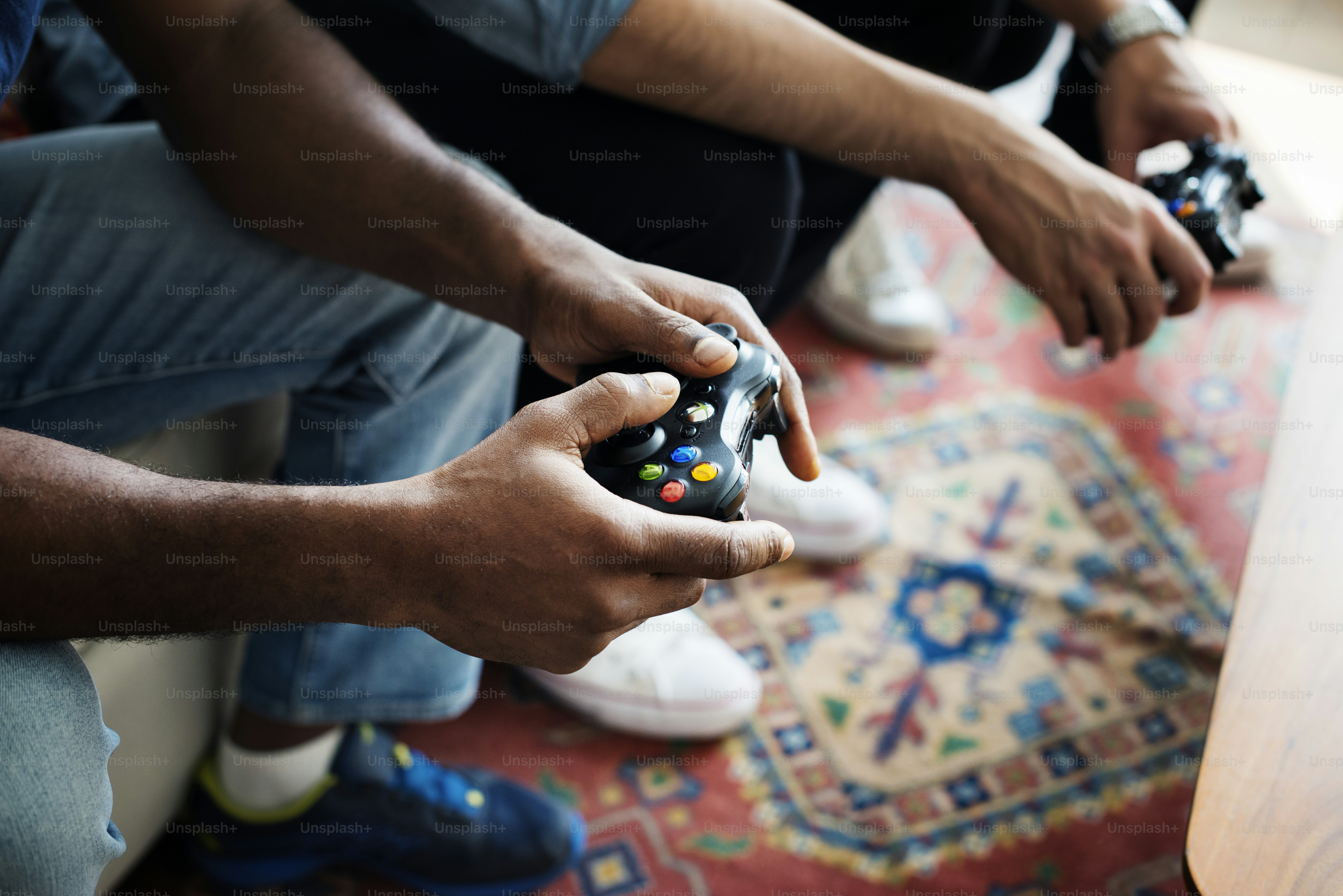 Hands holding game console playing with friends

***These are our own 3D generic designs. They do not infringe on any copyrighted designs.***
