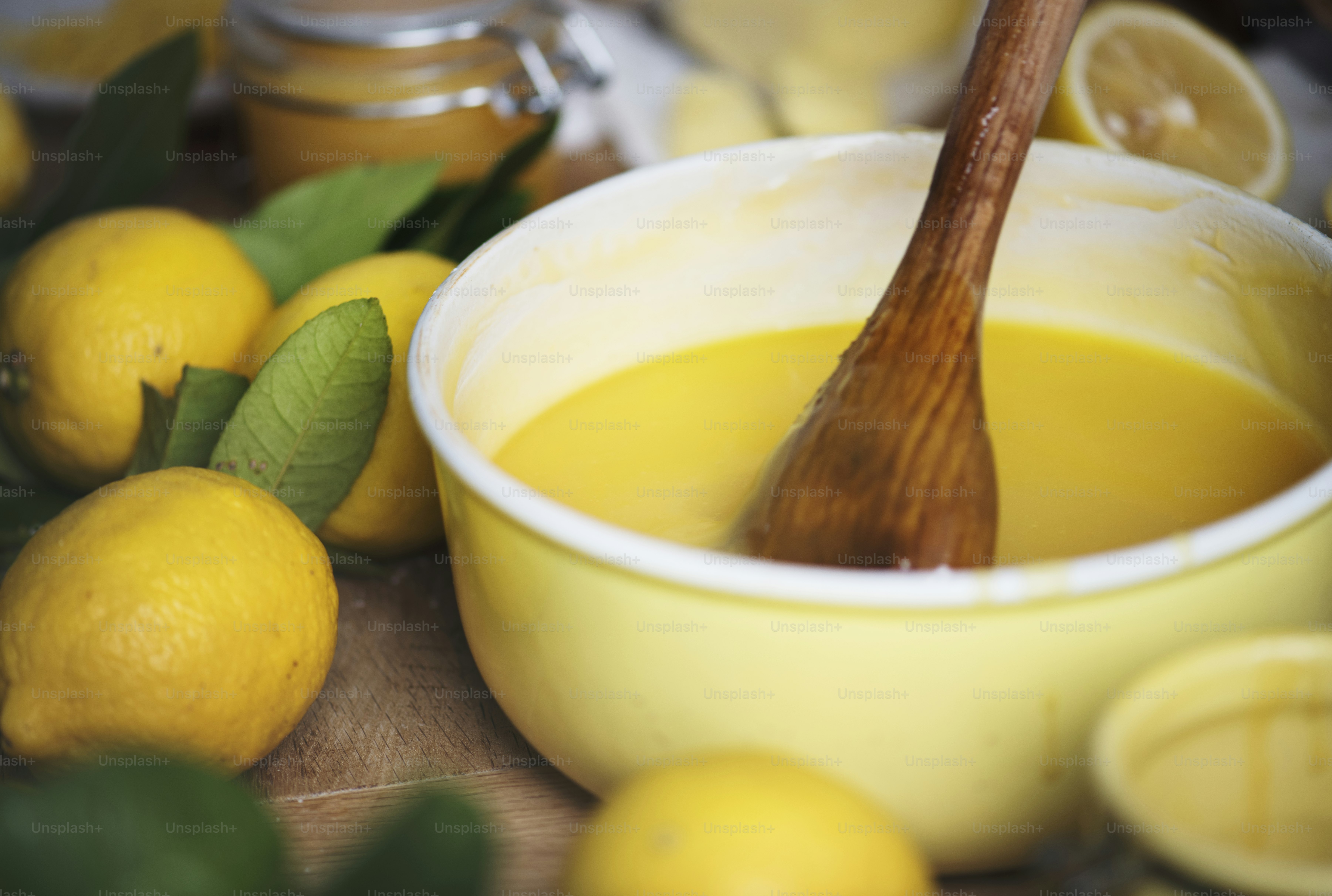 Idea per la ricetta della fotografia di cibo al lemon curd