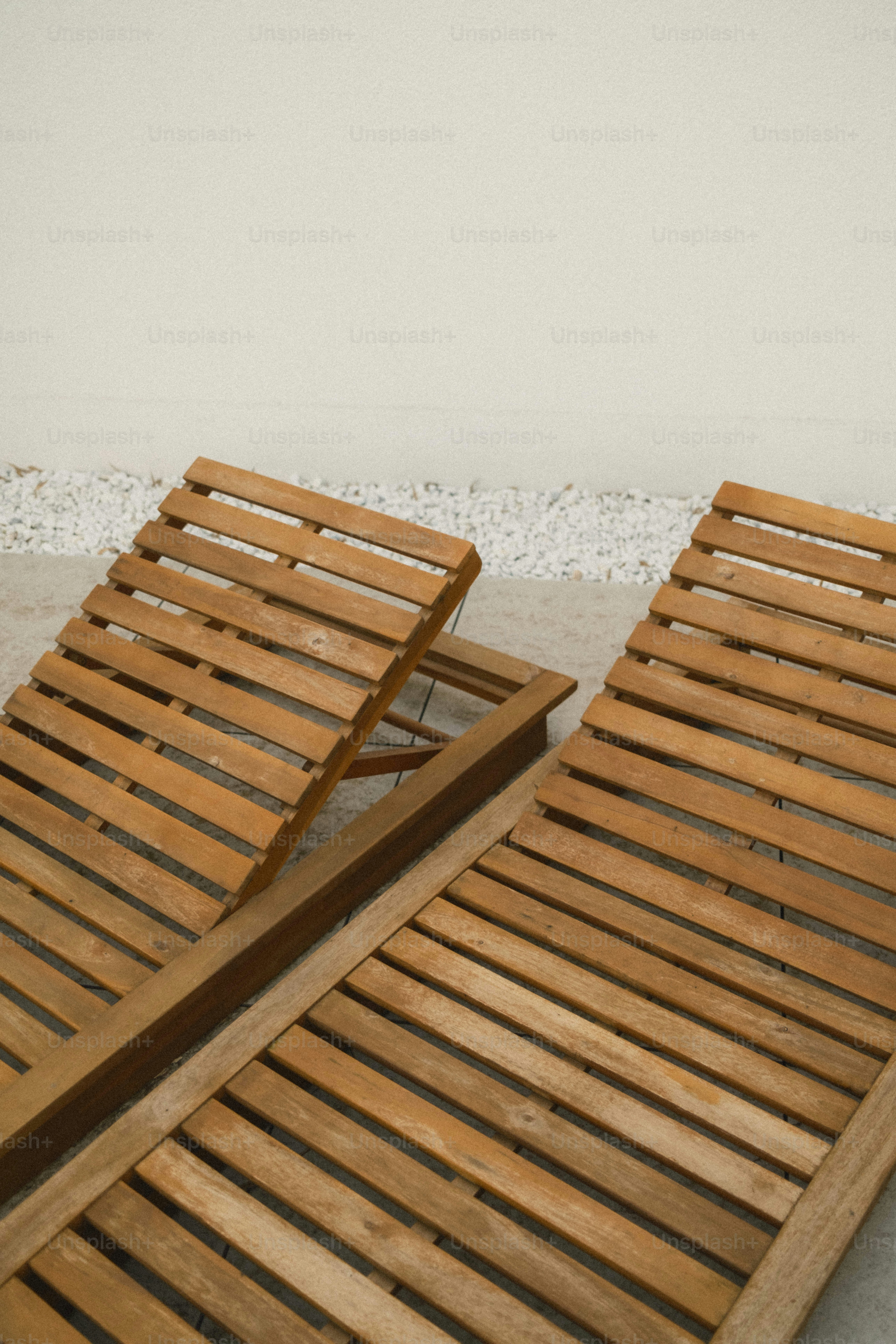 A couple of wooden slats sitting on top of a floor