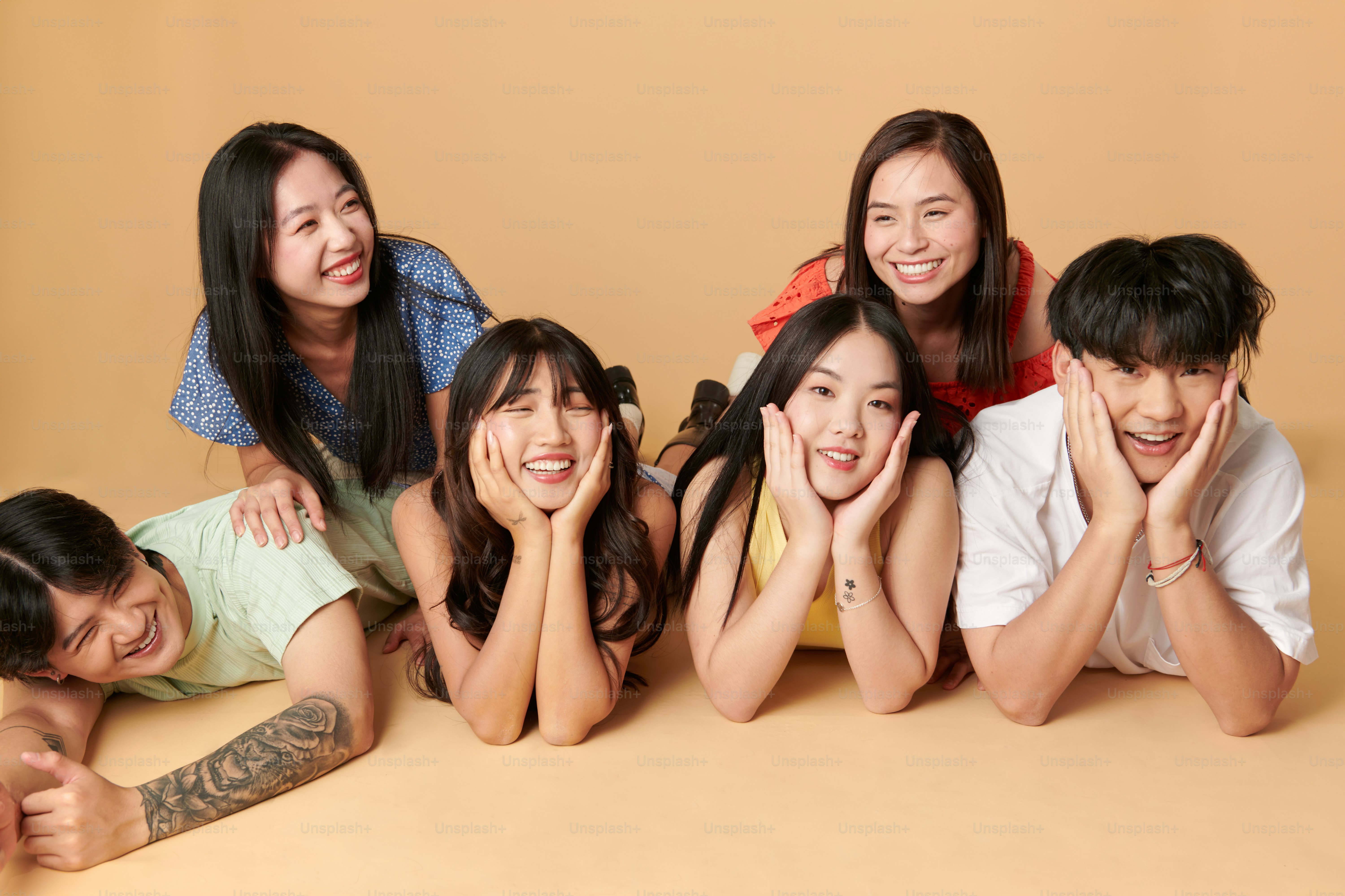 A group of young people posing for a picture
