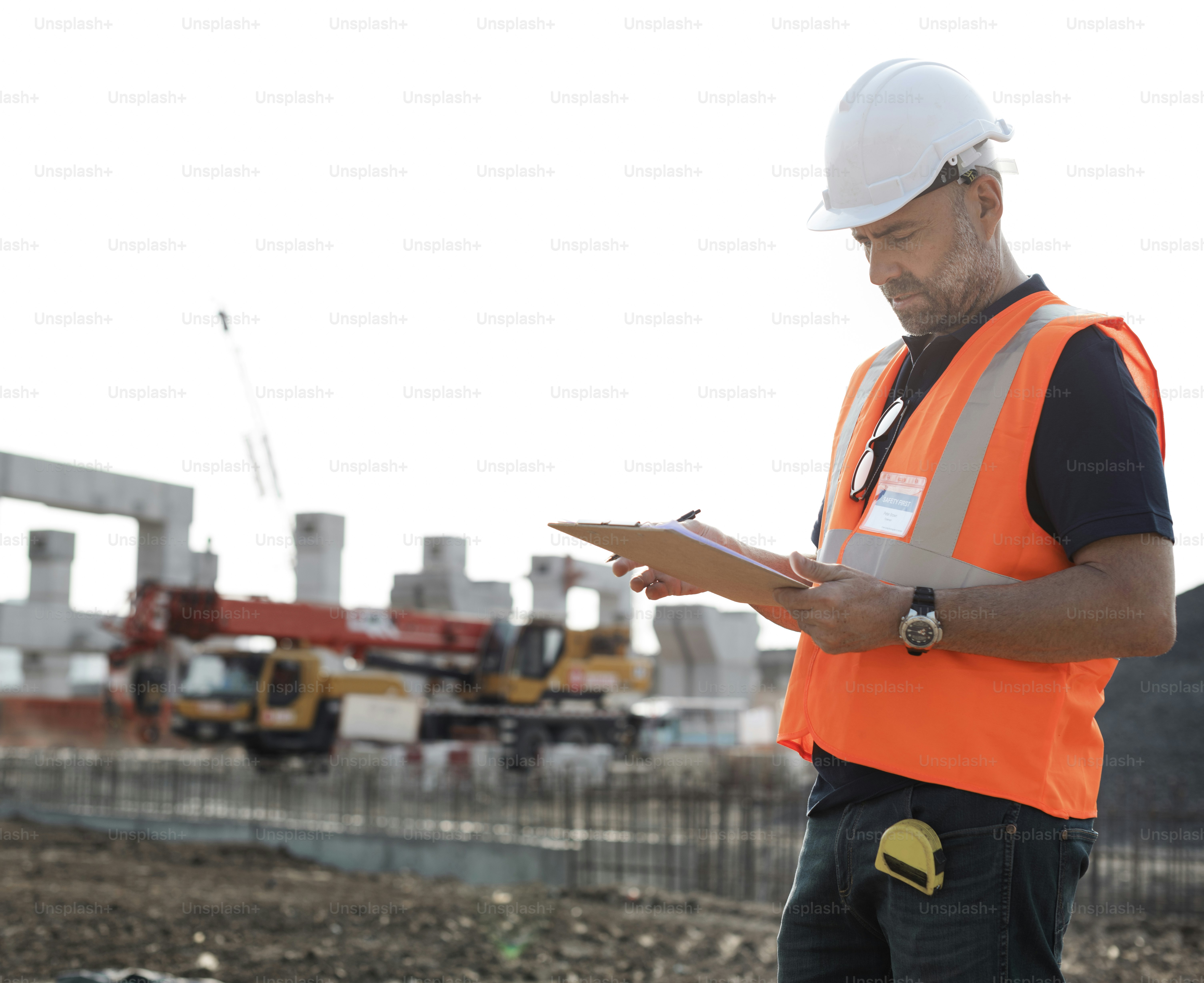 Architecture Construction Safety First Career Concept