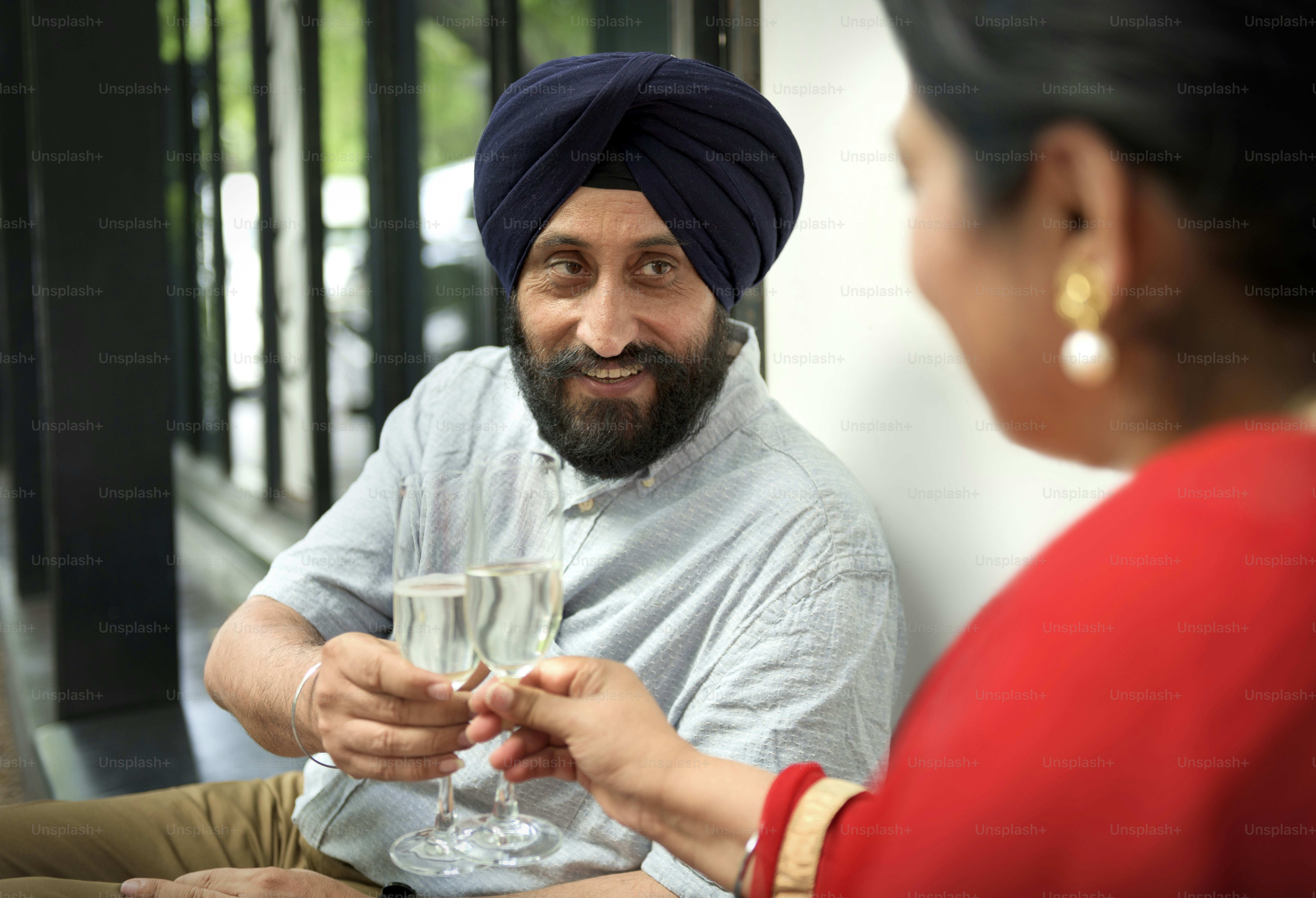 Indian Couple Dining Together Concept