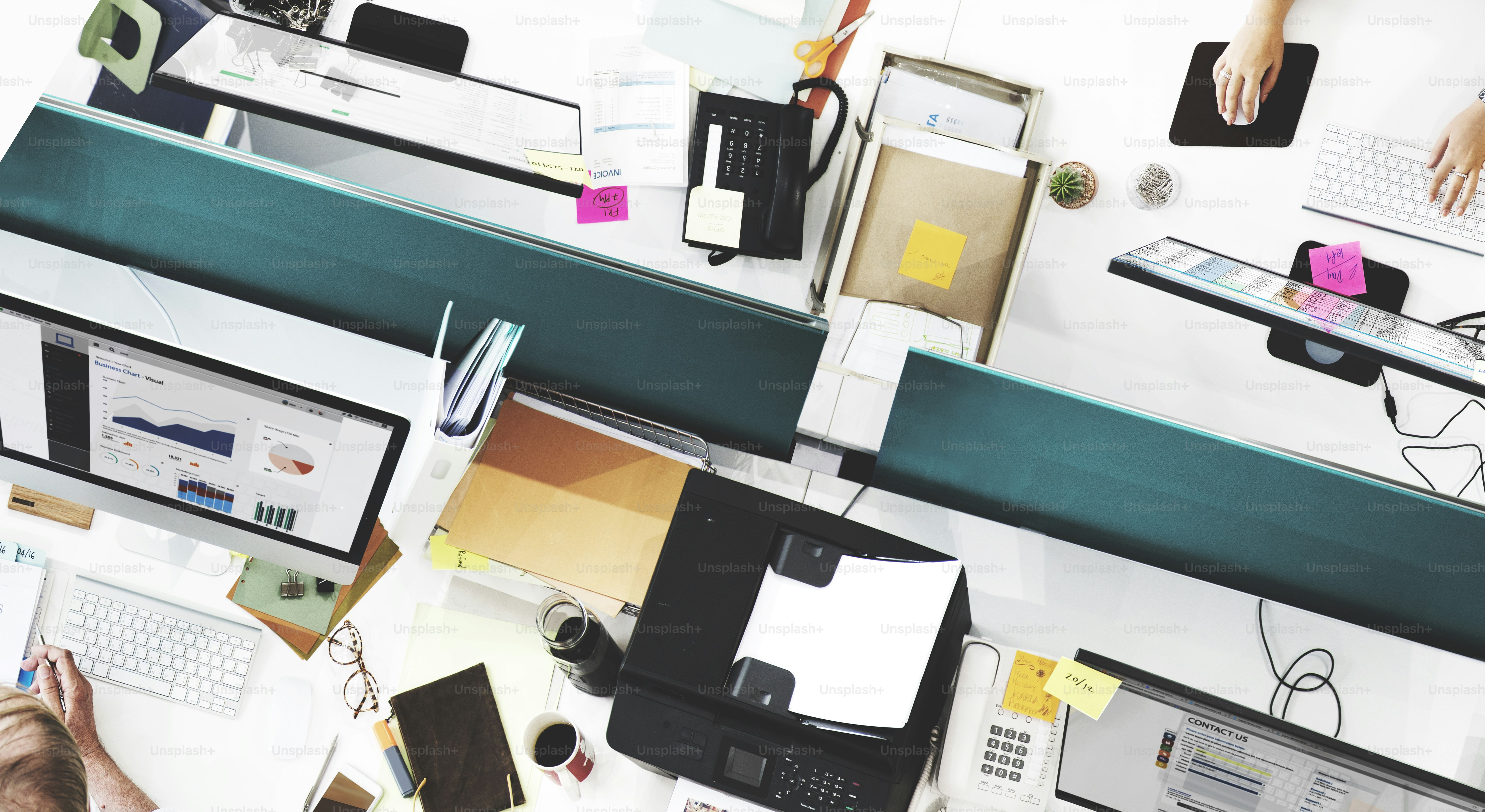 Accounting Team Department Working Busy Concept